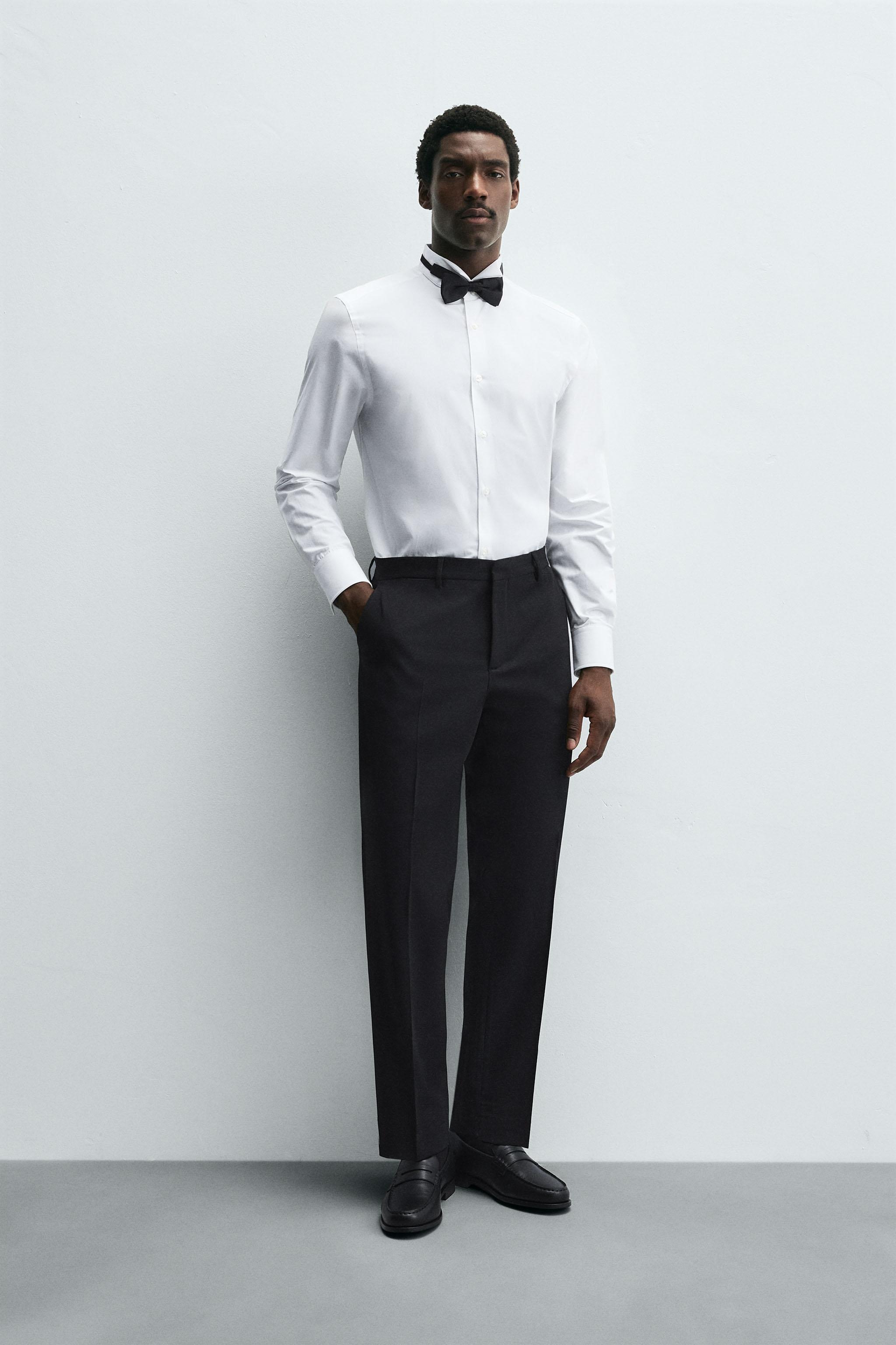 TUXEDO COLLAR SHIRT