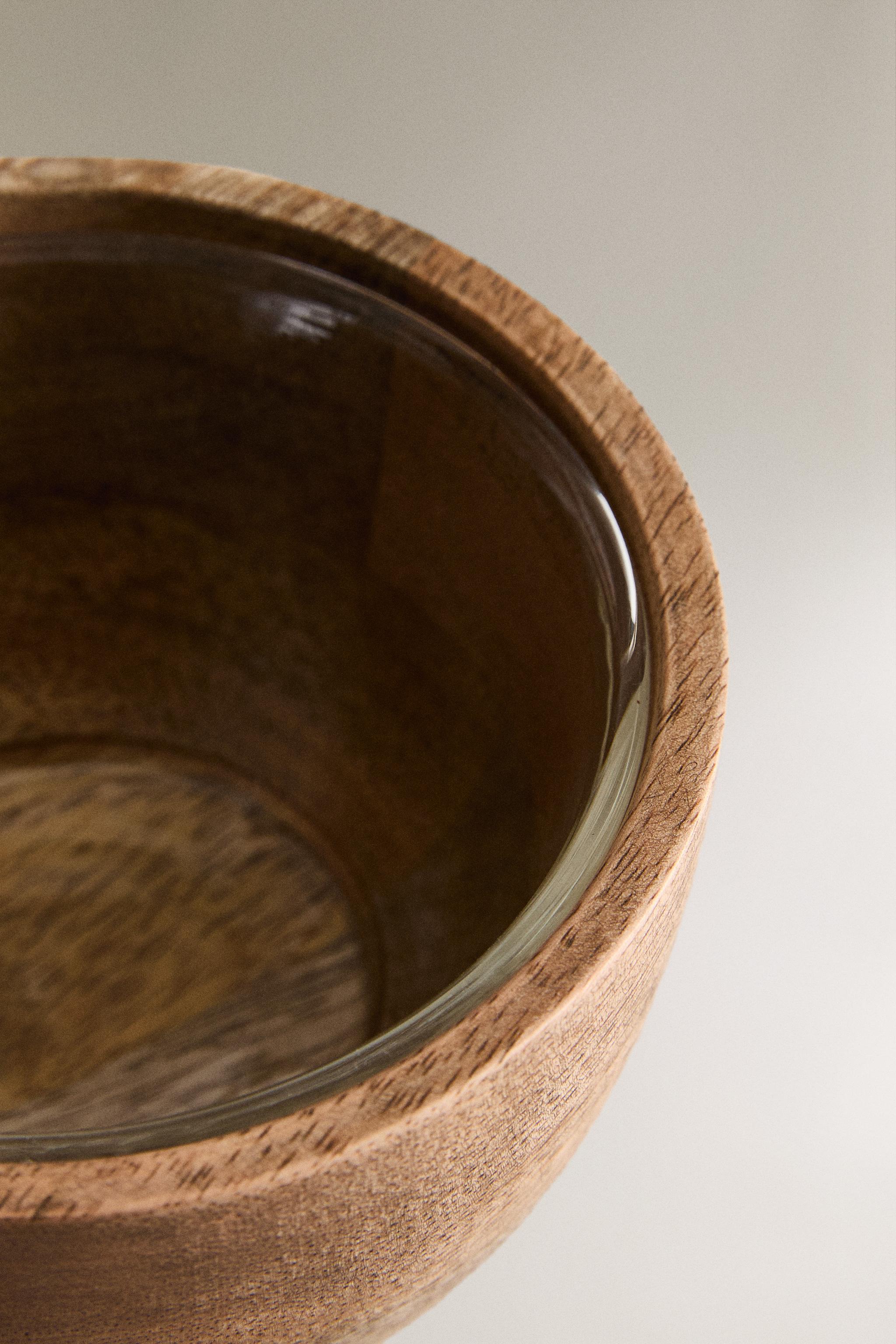 GLASS AND MANGO BOWL