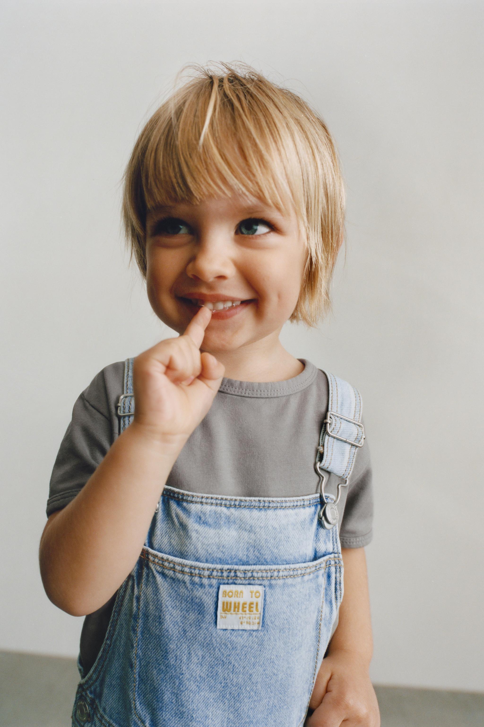 DENIM OVERALL SHORTS