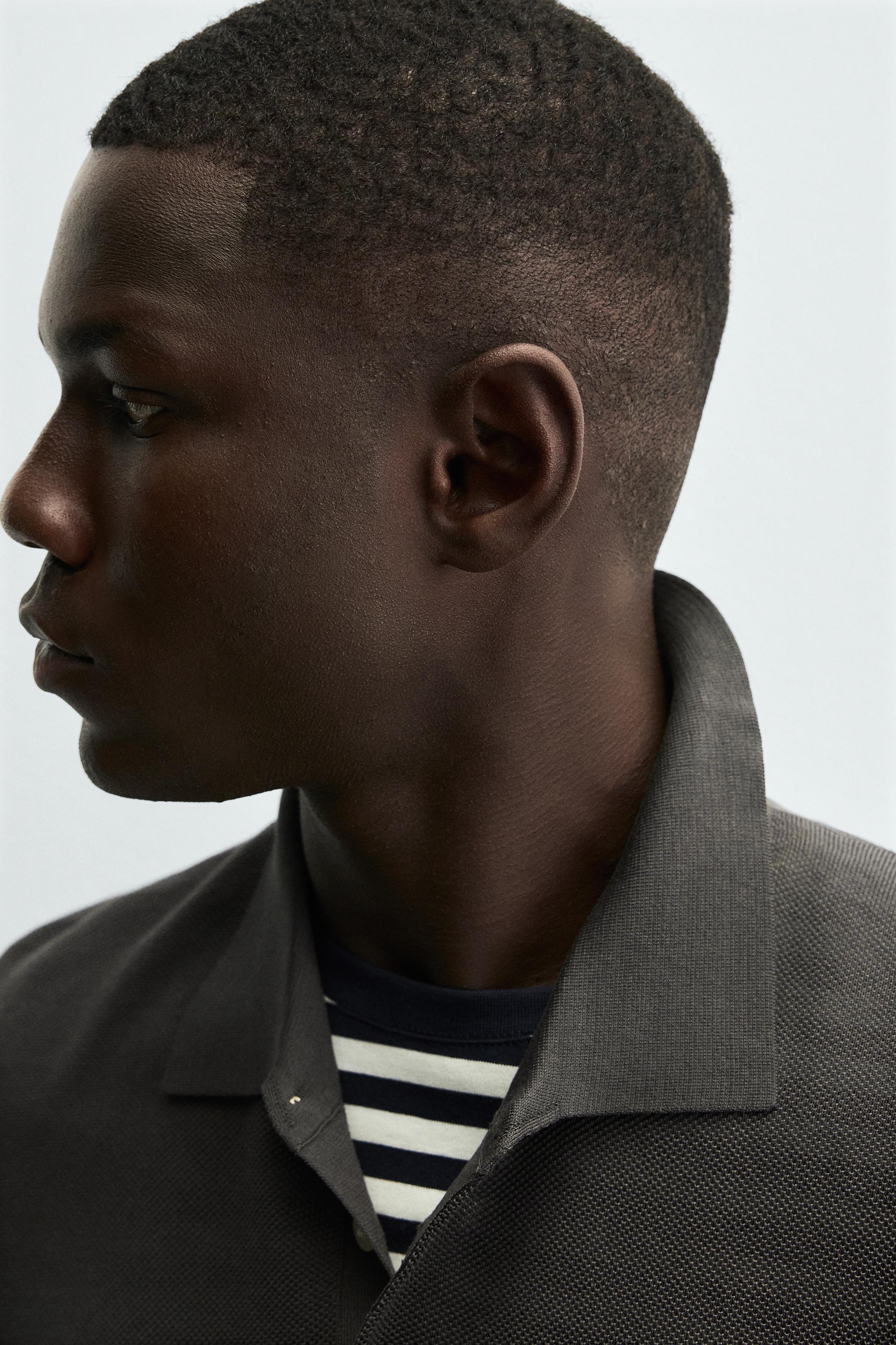 TEXTURED KNIT POLO SHIRT