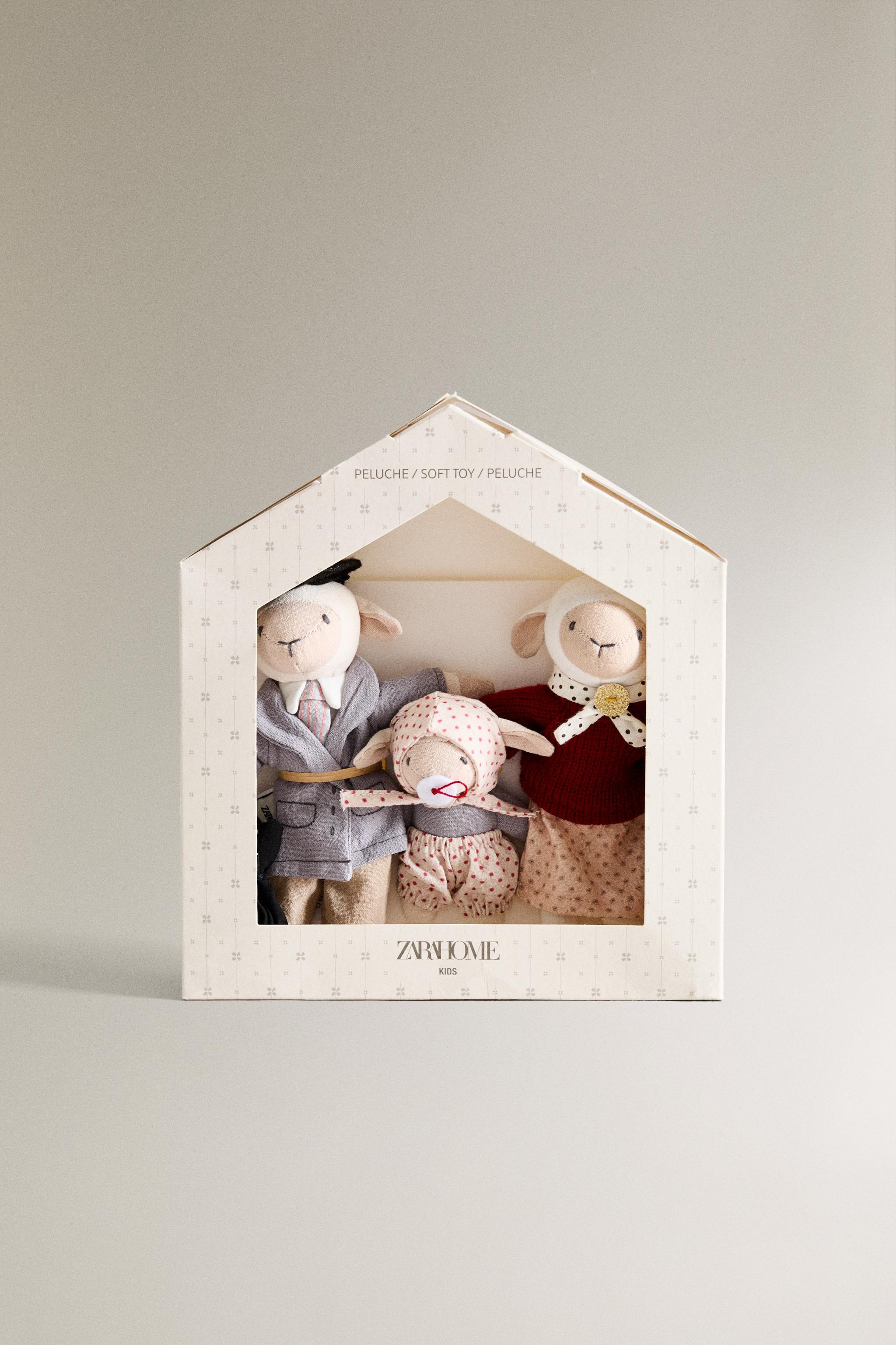 CHILDREN’S SHEEP FAMILY PLUSH TOY SET (SET OF 3)