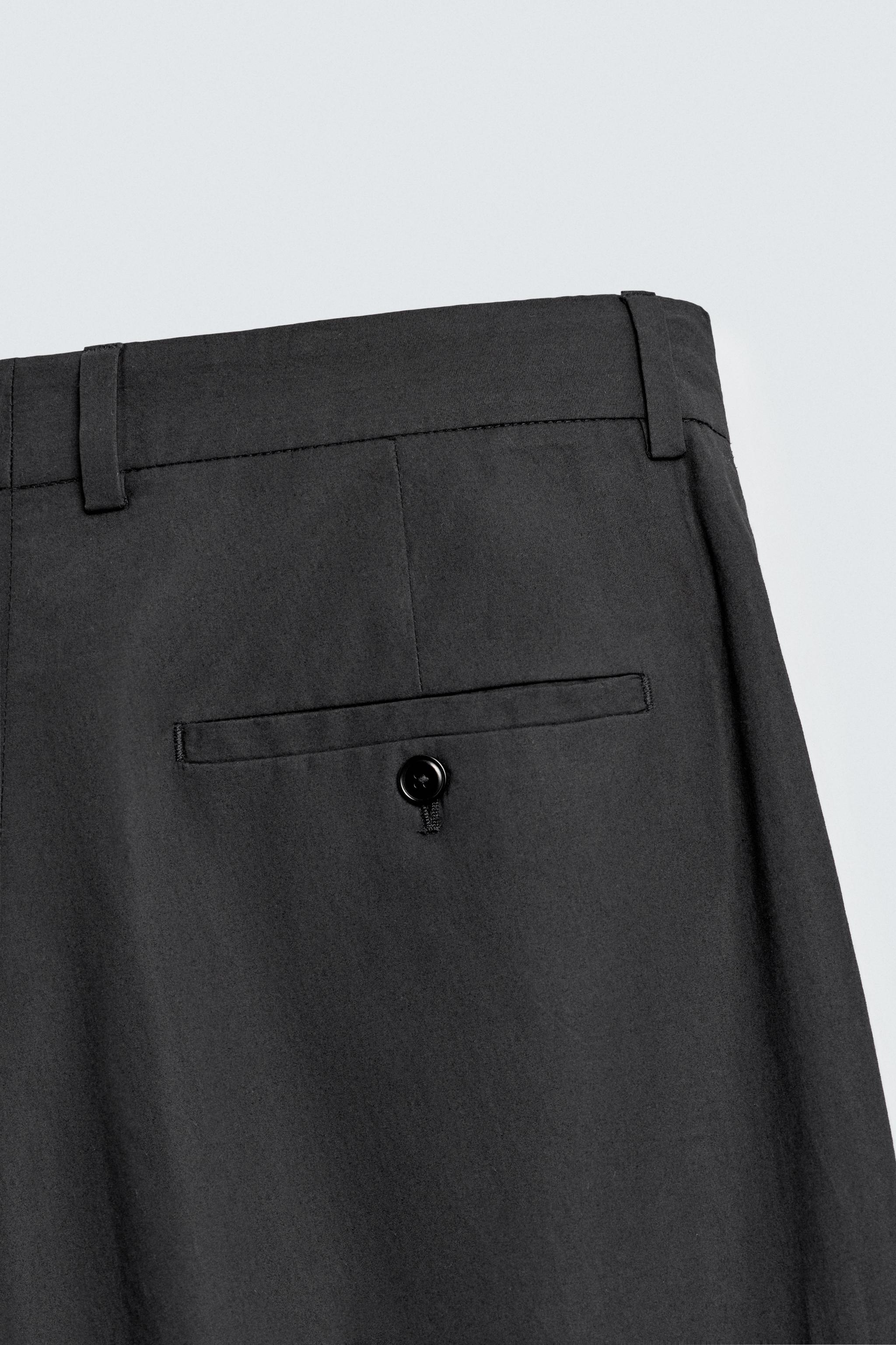 POPLIN SUIT PANTS