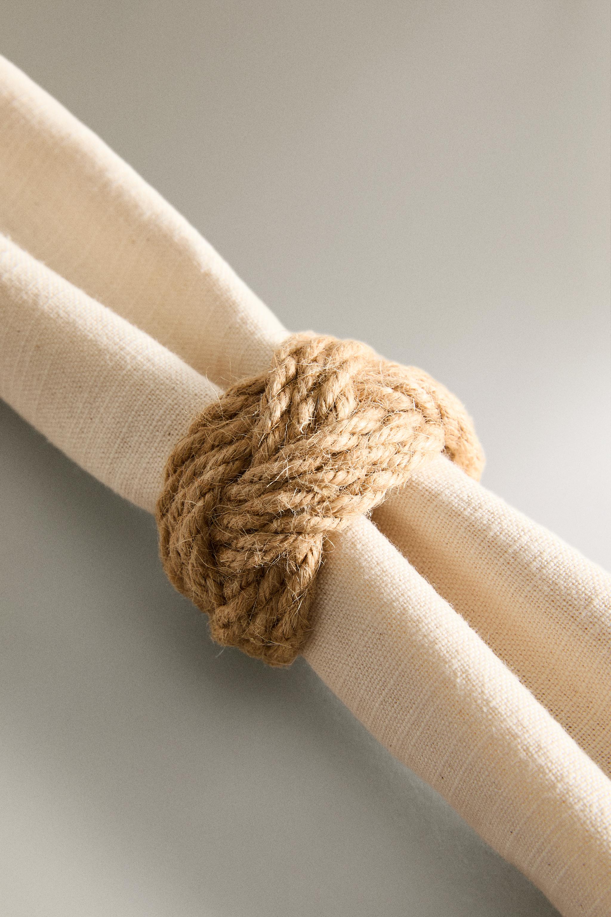 SET OF JUTE NAPKIN RINGS (SET OF 4)