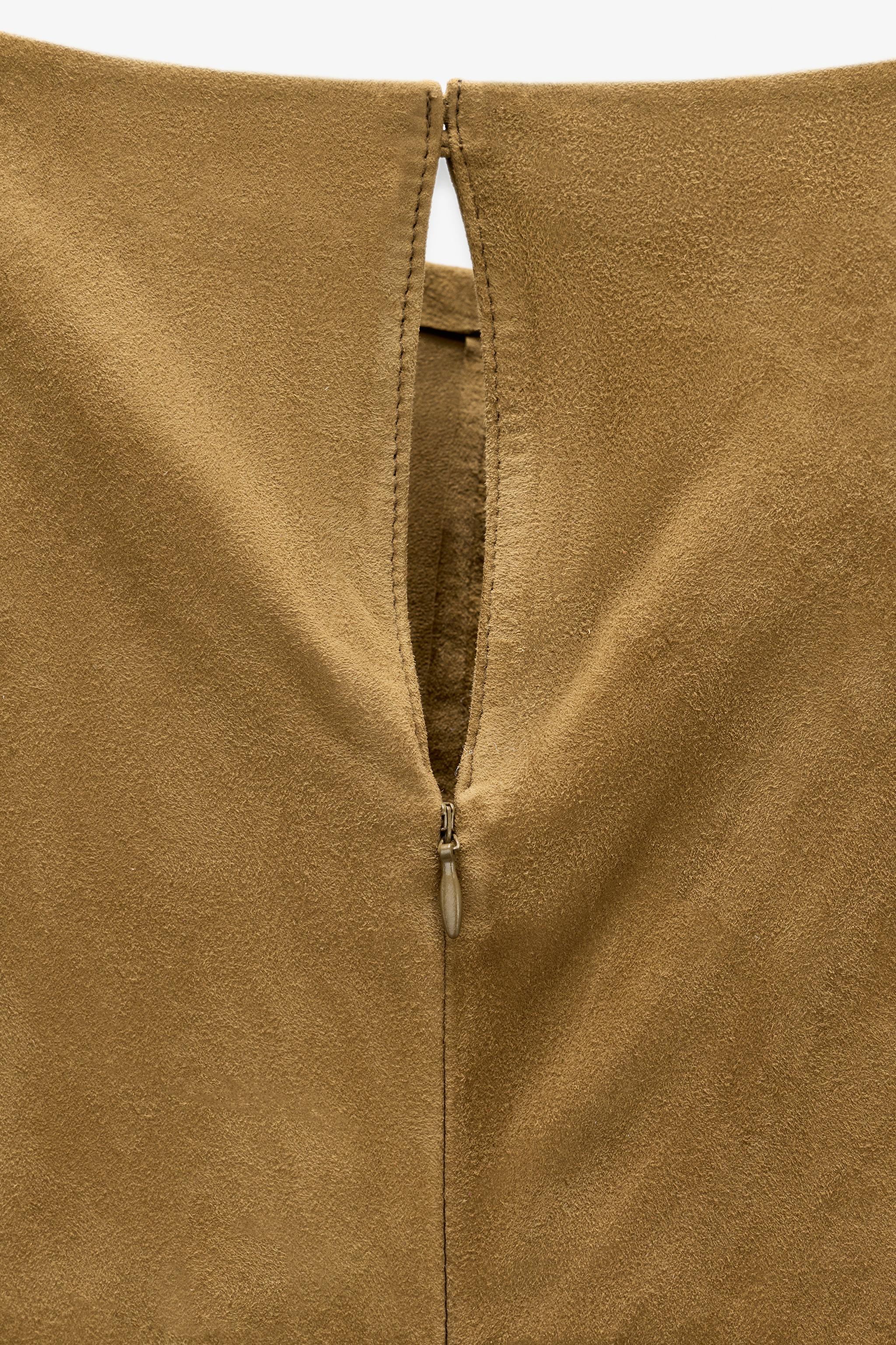 LIMITED EDITION SUEDE DRAPED DRESS