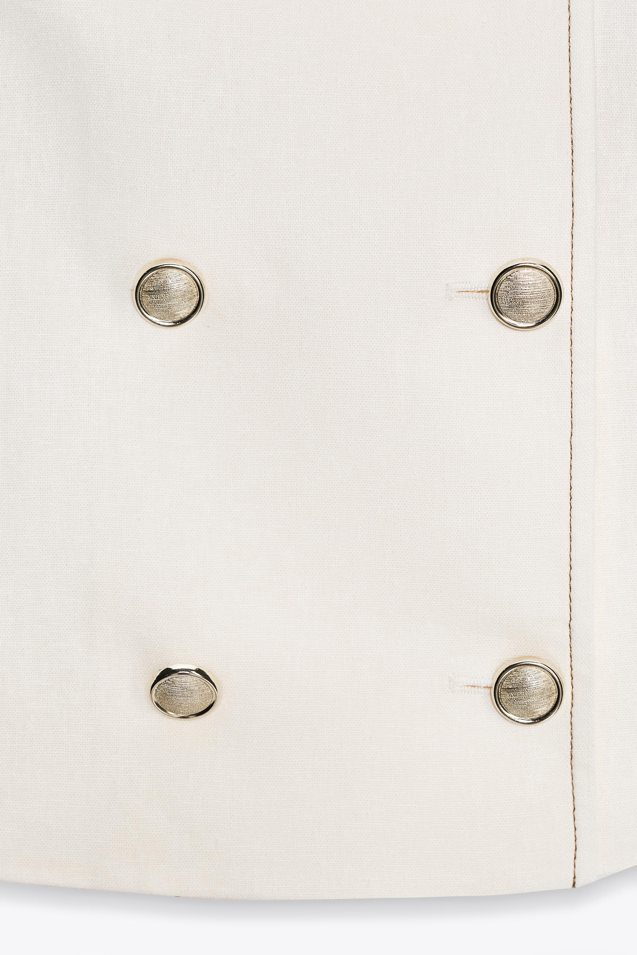 SHORT SLEEVE BLAZER WITH LINEN