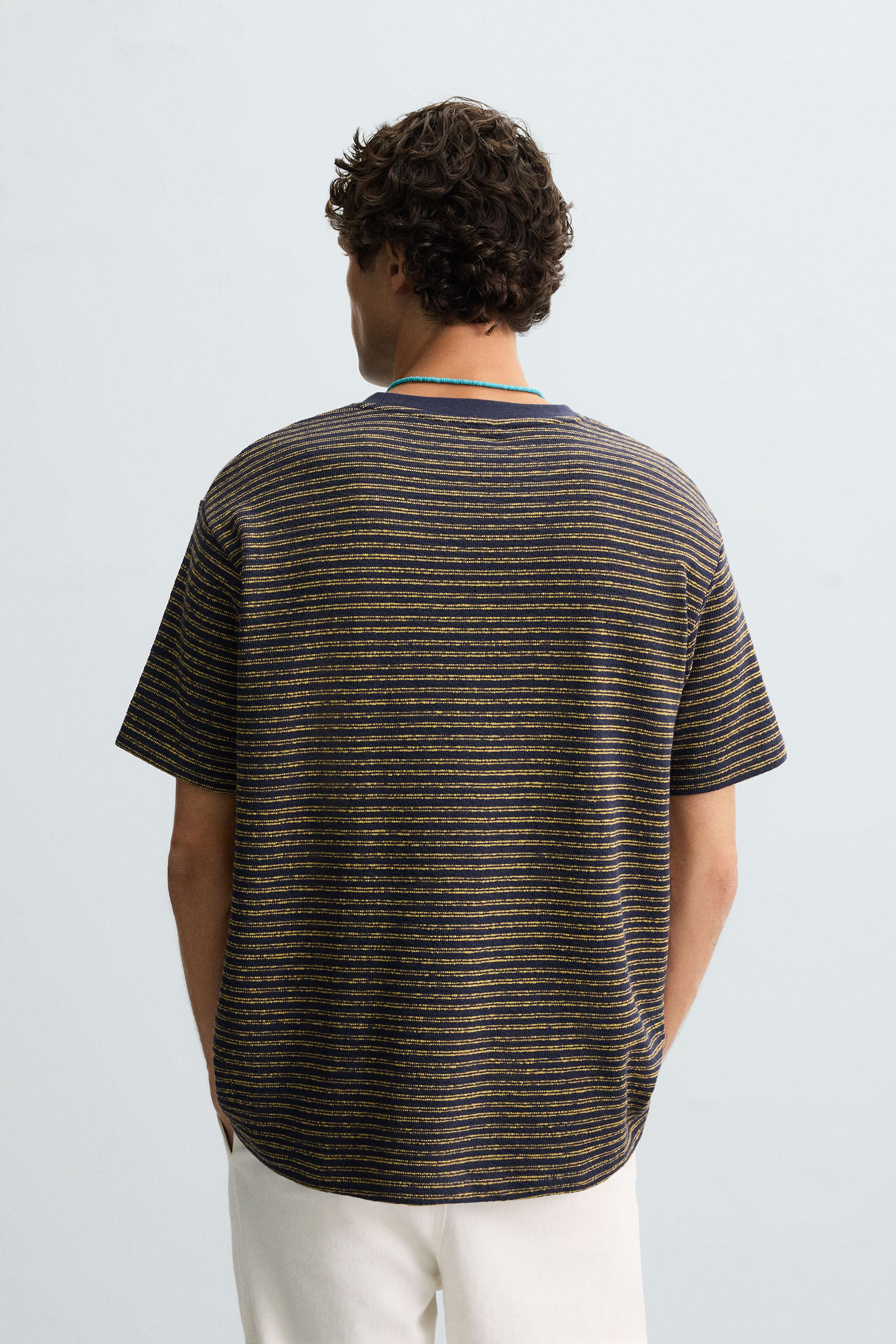 JACQUARD STRIPED T-SHIRT