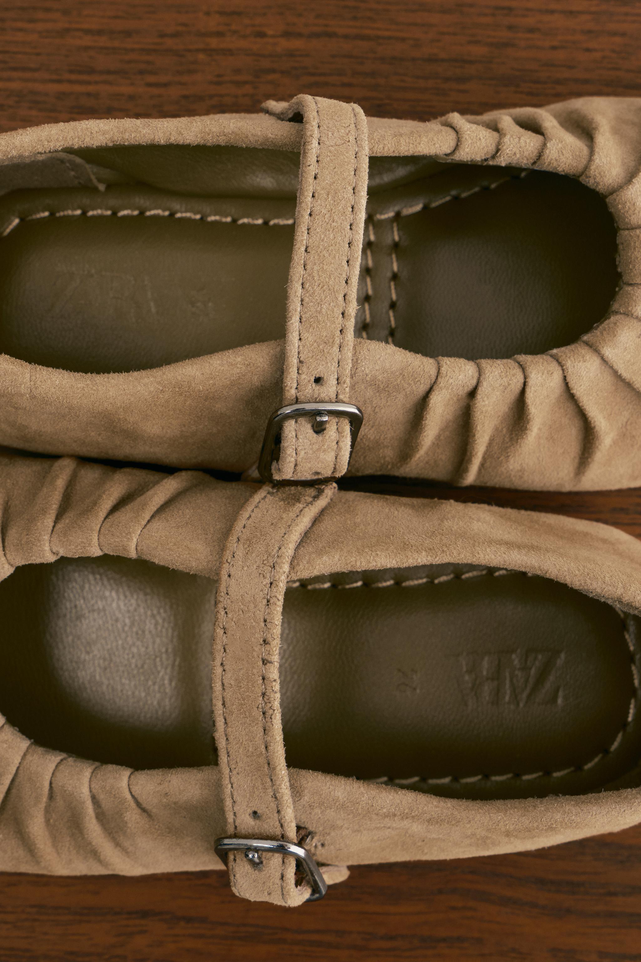 LEATHER BALLET FLATS