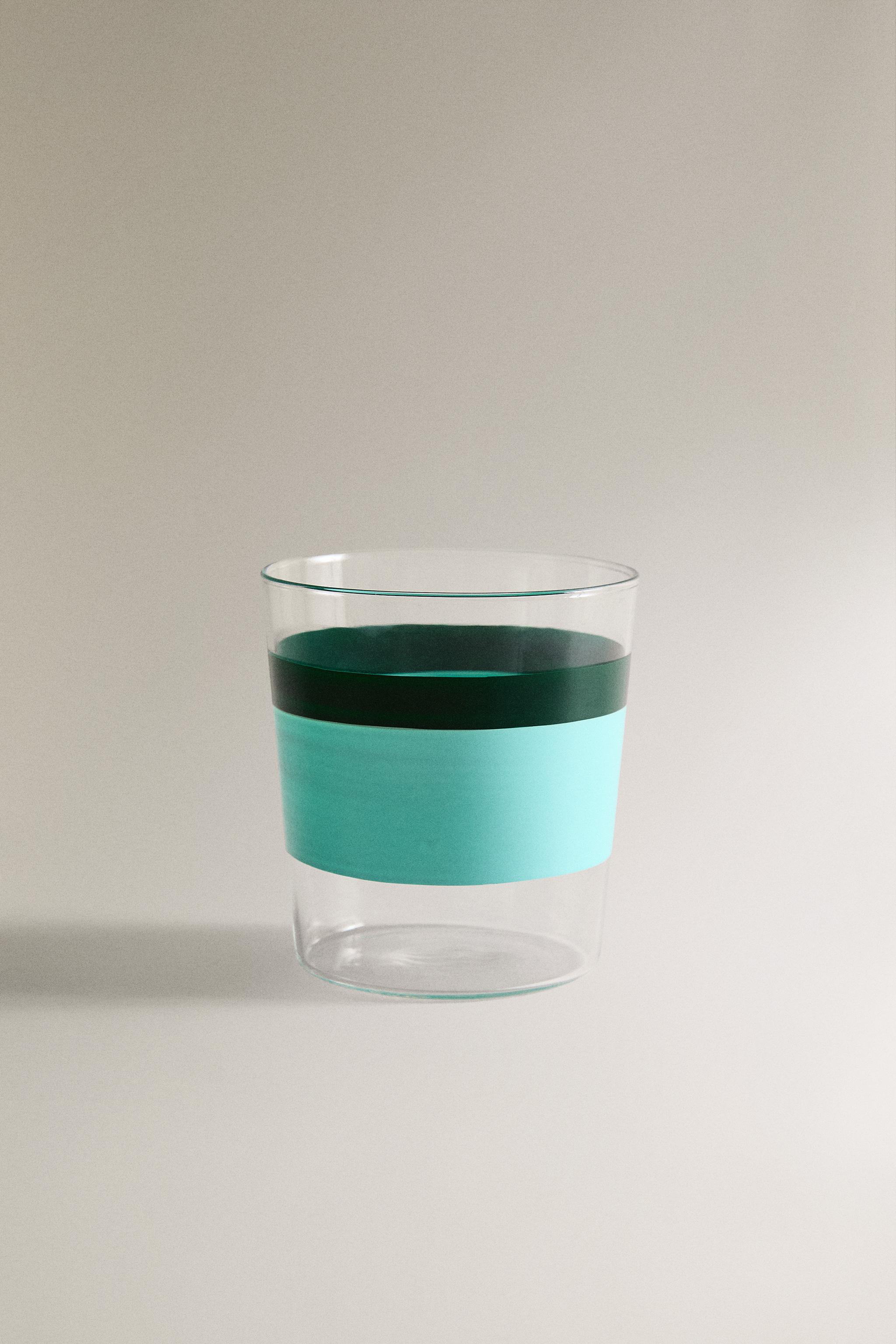 BOROSILICATE GLASS TUMBLER WITH STRIPES X COLLAGERIE