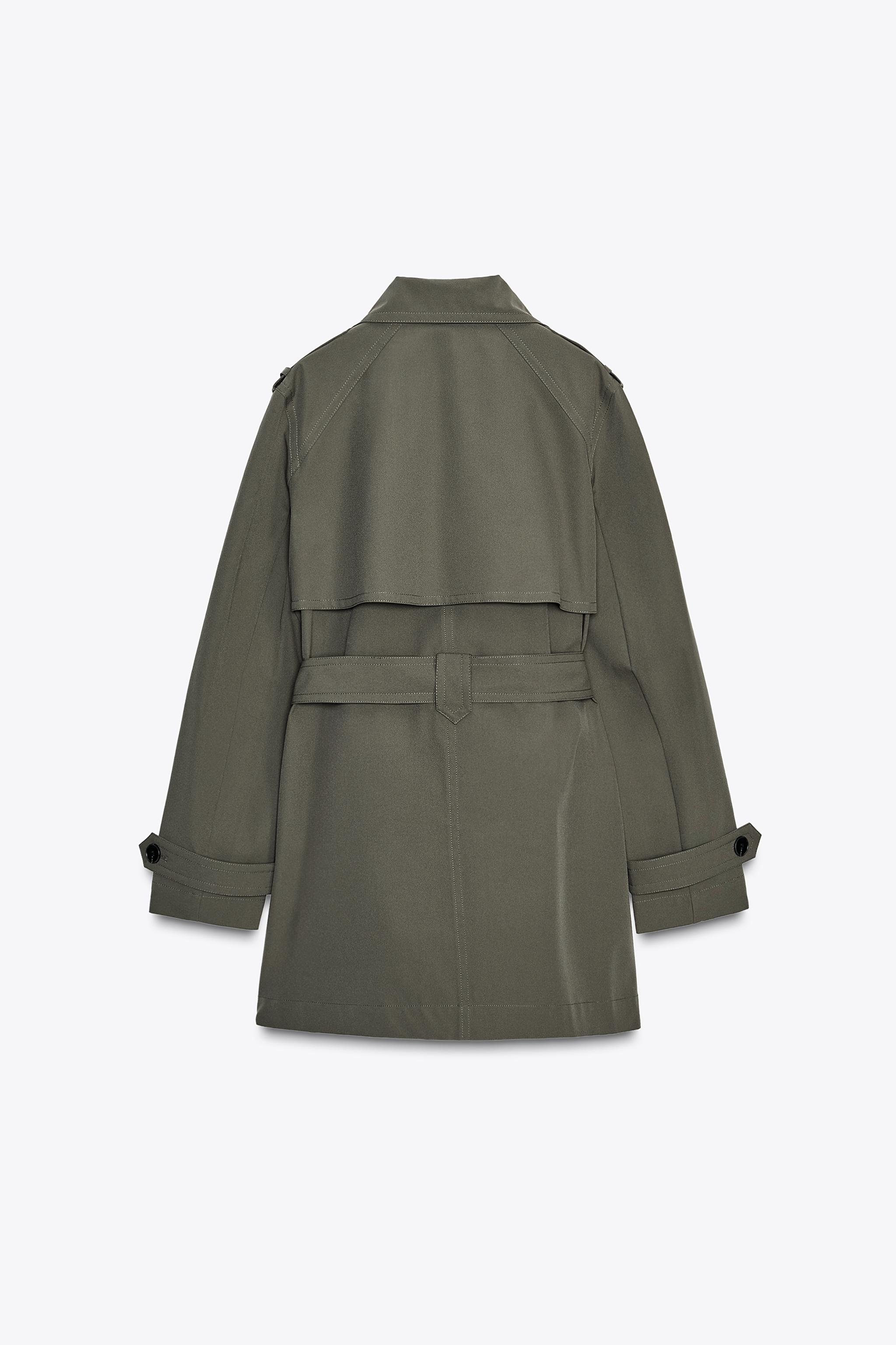 WATER REPELLENT WINDPROOF DOUBLE-BREASTED TRENCH COAT