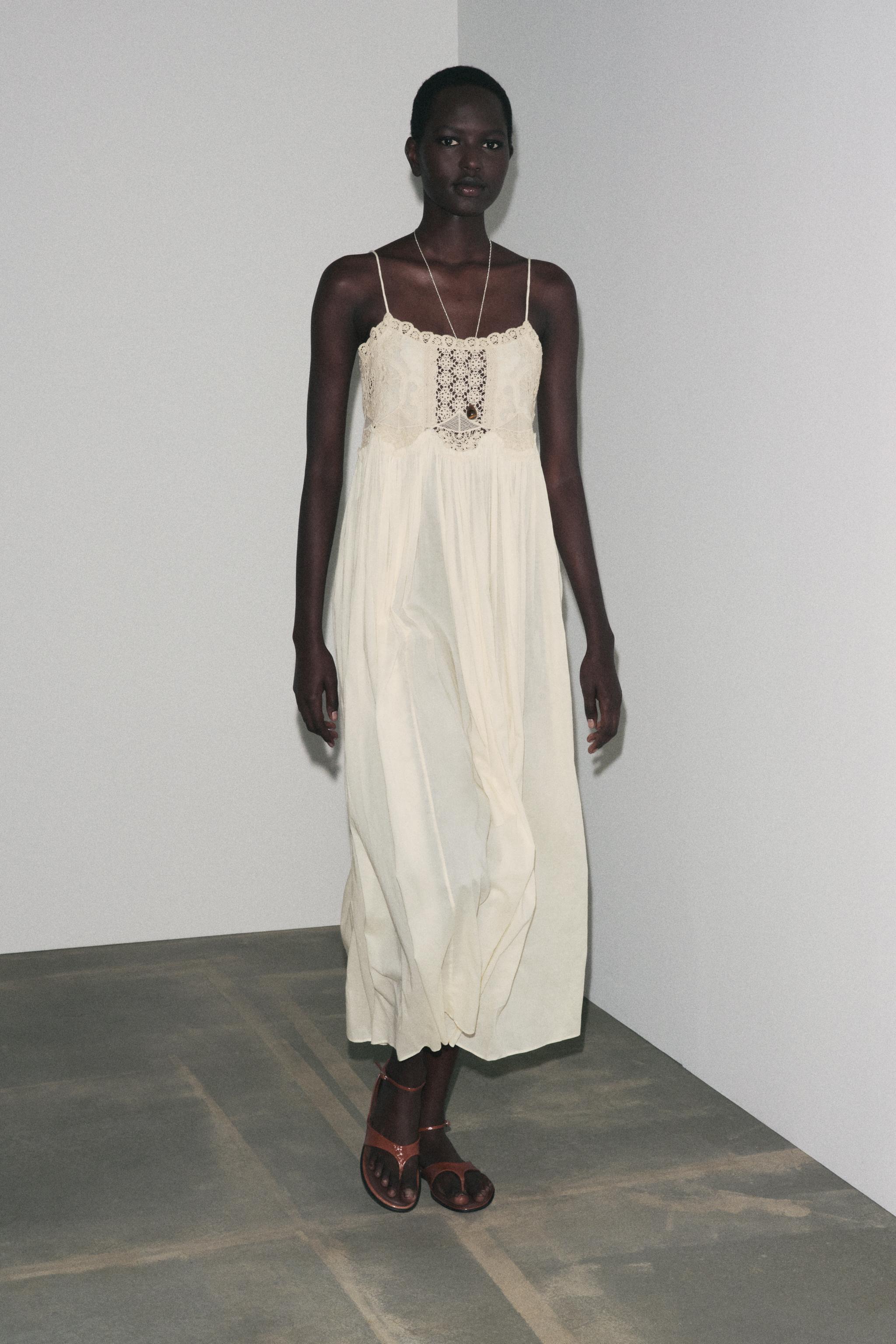 ZW COLLECTION CROCHET STRAP DRESS