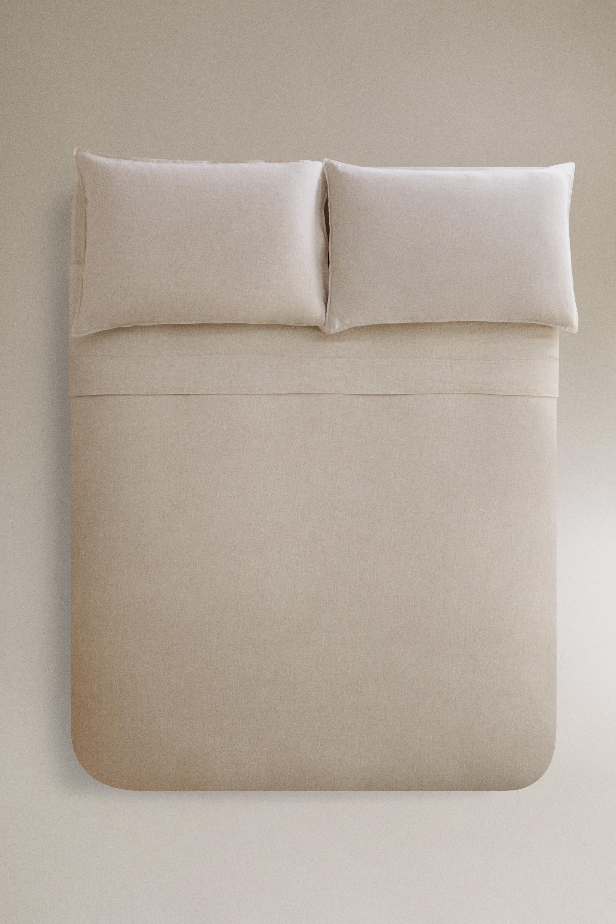 WASHED LINEN DUVET COVER (160 GxM²)