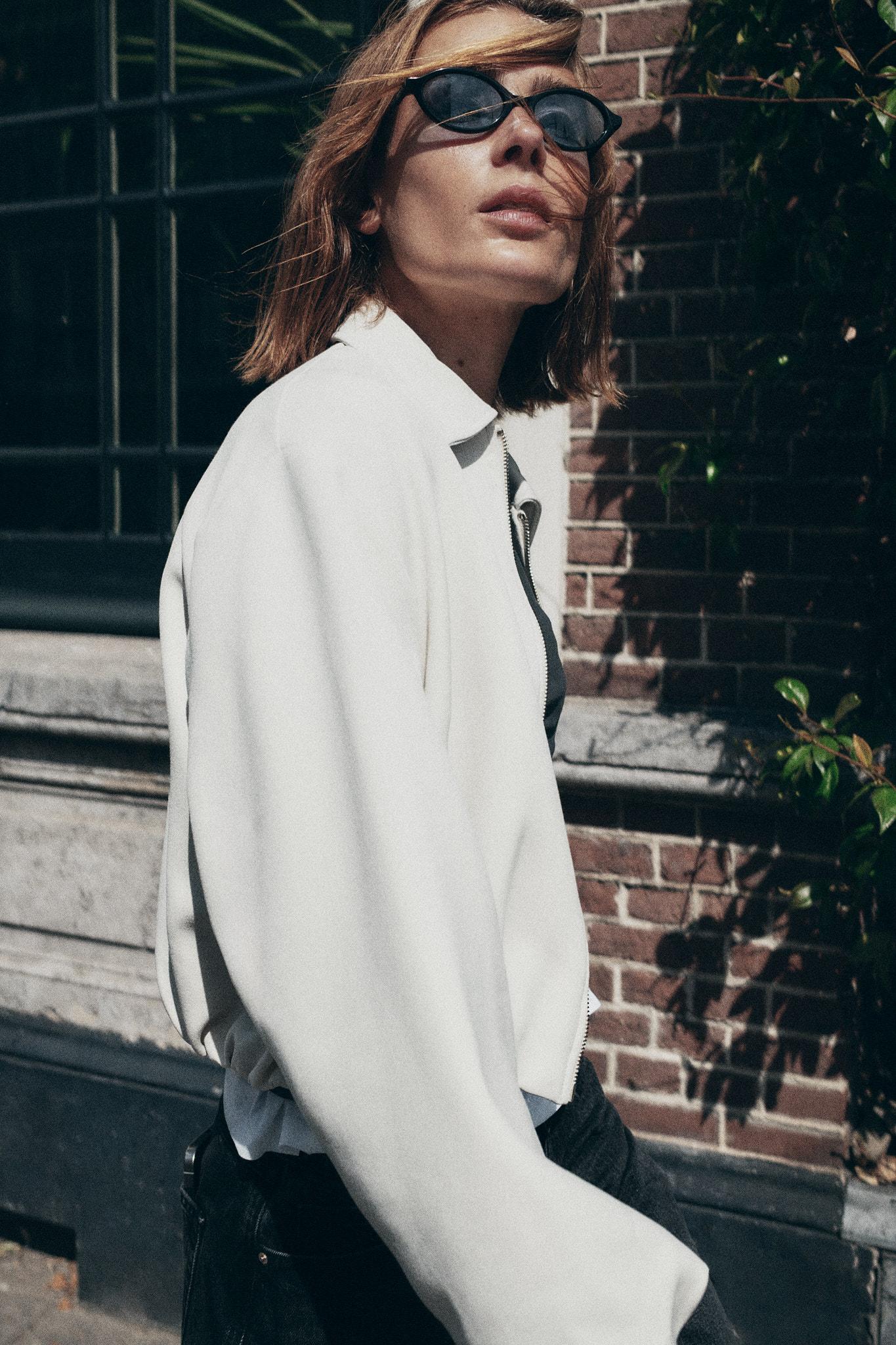 PUFFED ZIPPERED BOMBER JACKET