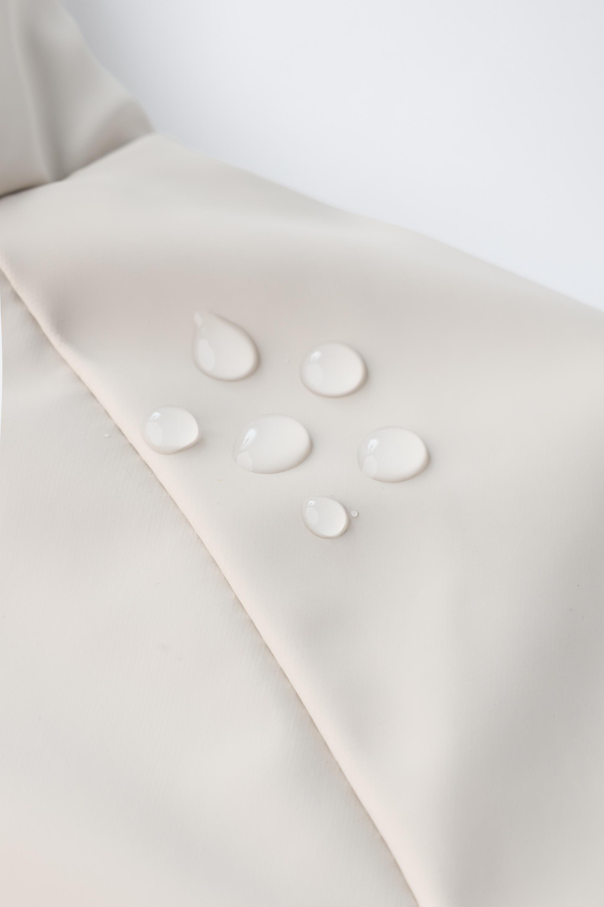 WATER REPELLENT COATED FAUX FUR JACKET