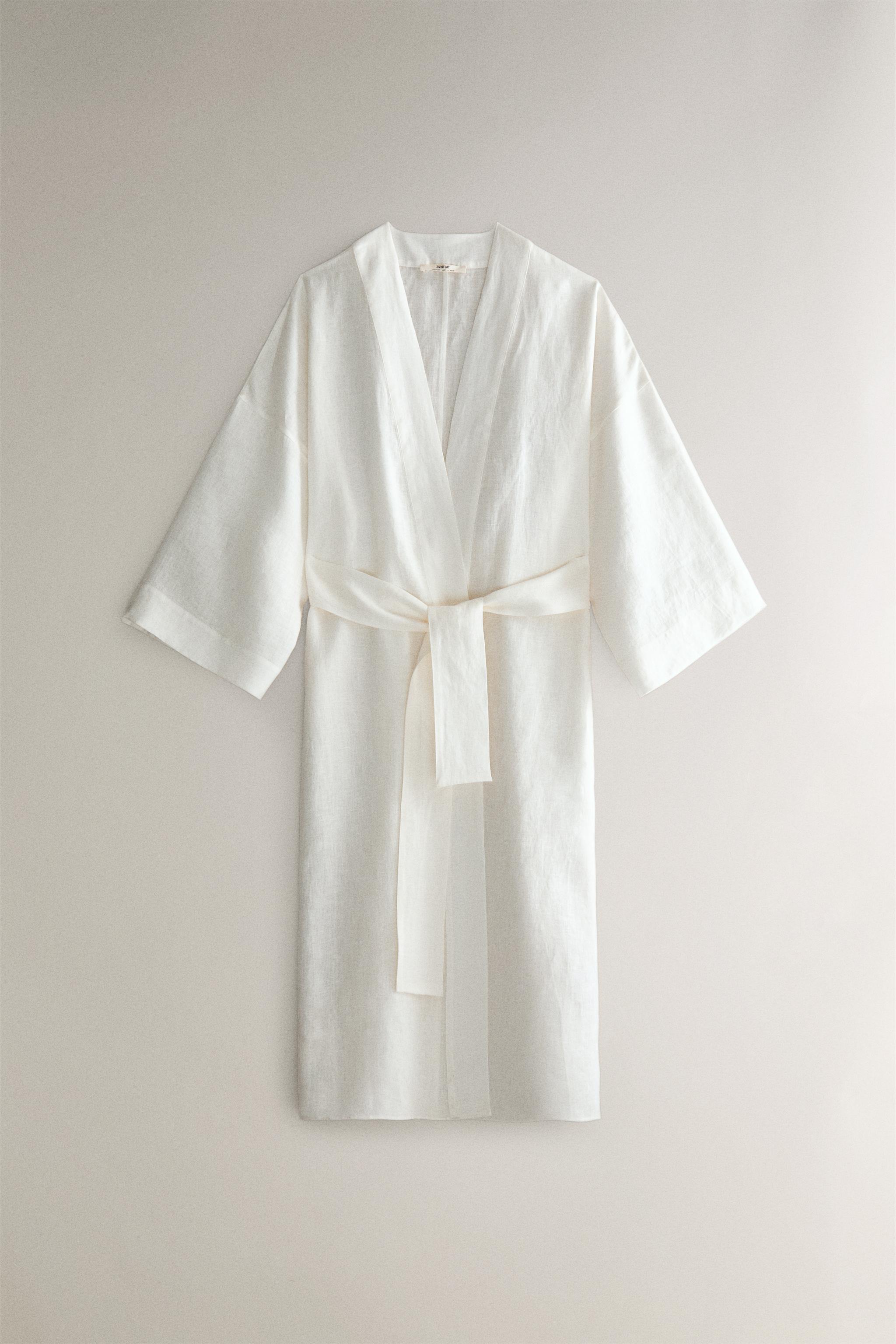 LINEN ROBE WITH BELT