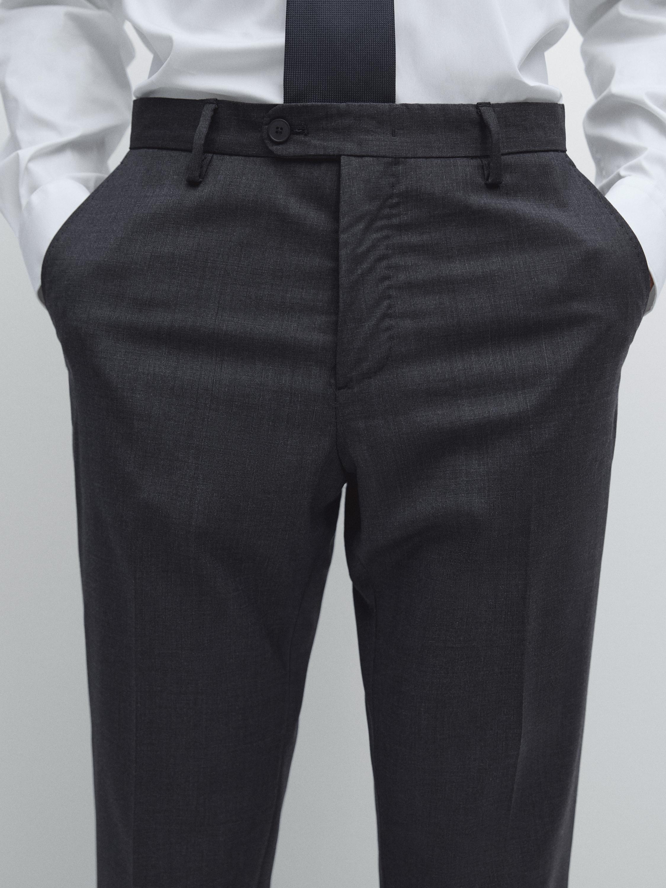 100% wool suit trousers