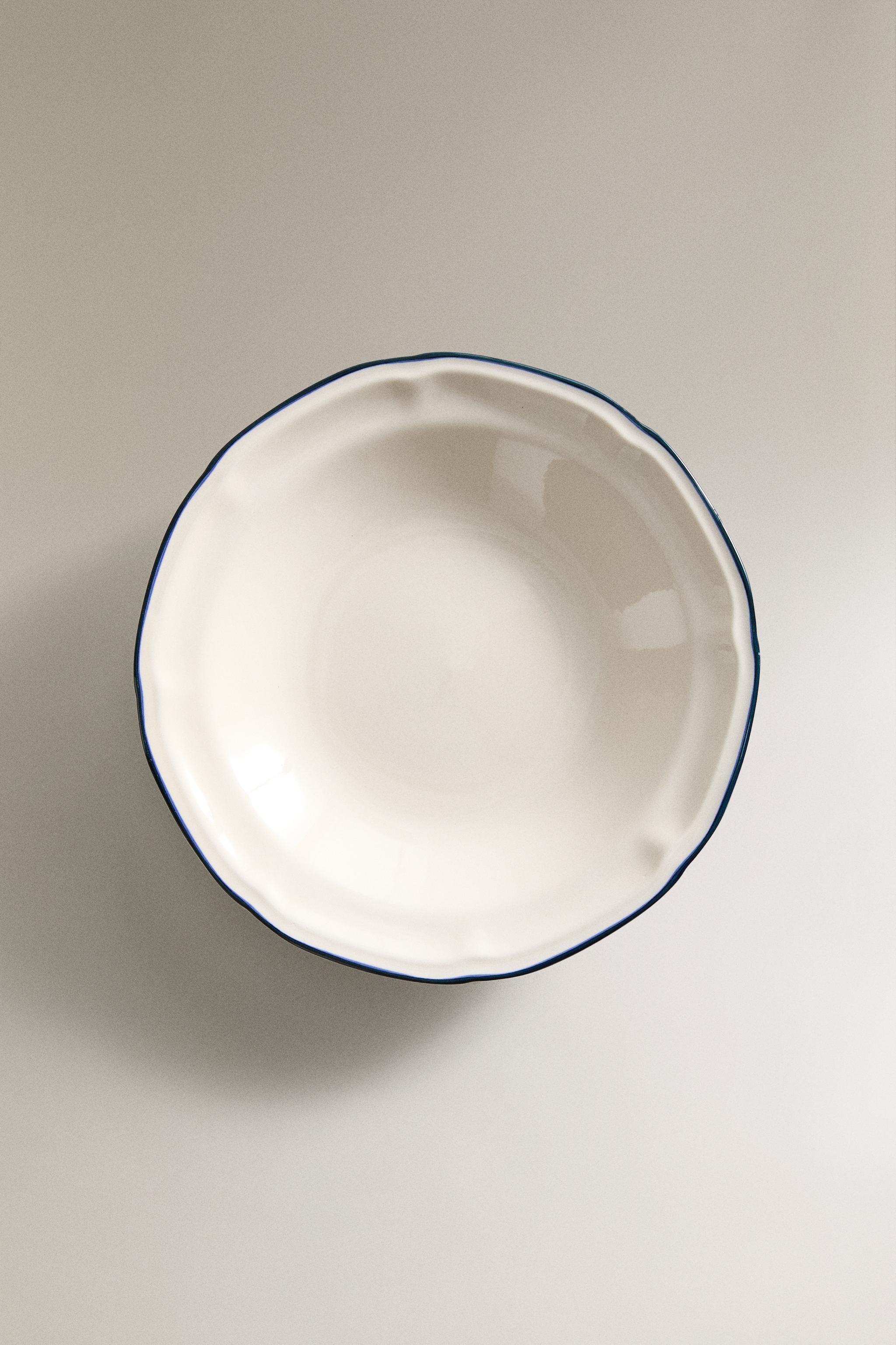 SOUP PLATE WITH CONTRAST RIM