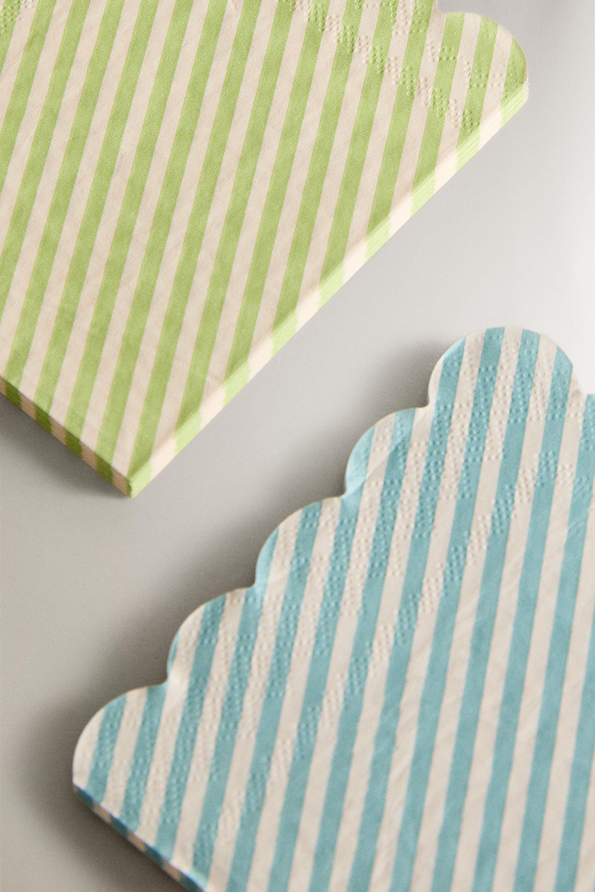 SET OF STRIPED PAPER NAPKINS (SET OF 30)