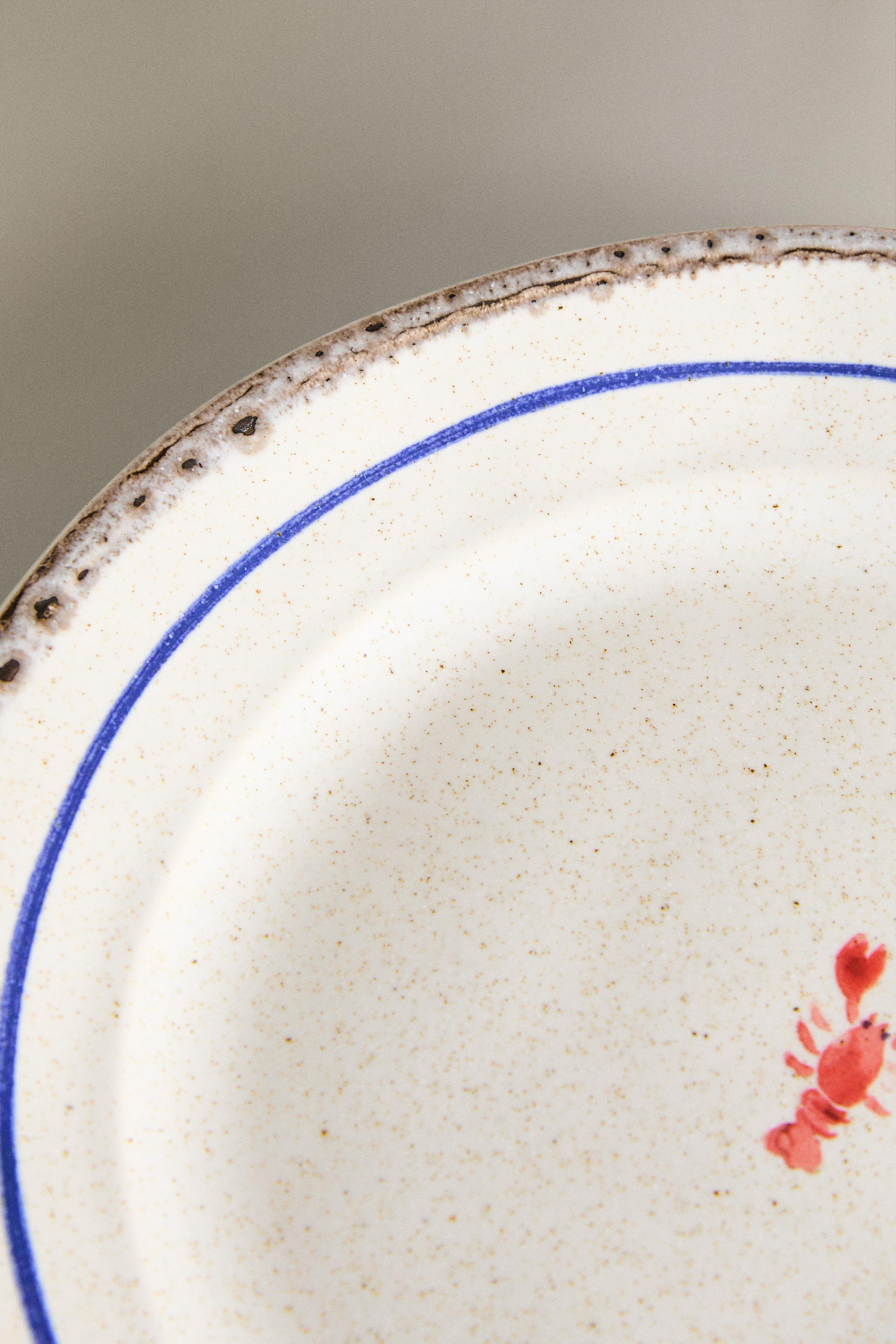 STONEWARE FISH DESSERT PLATE