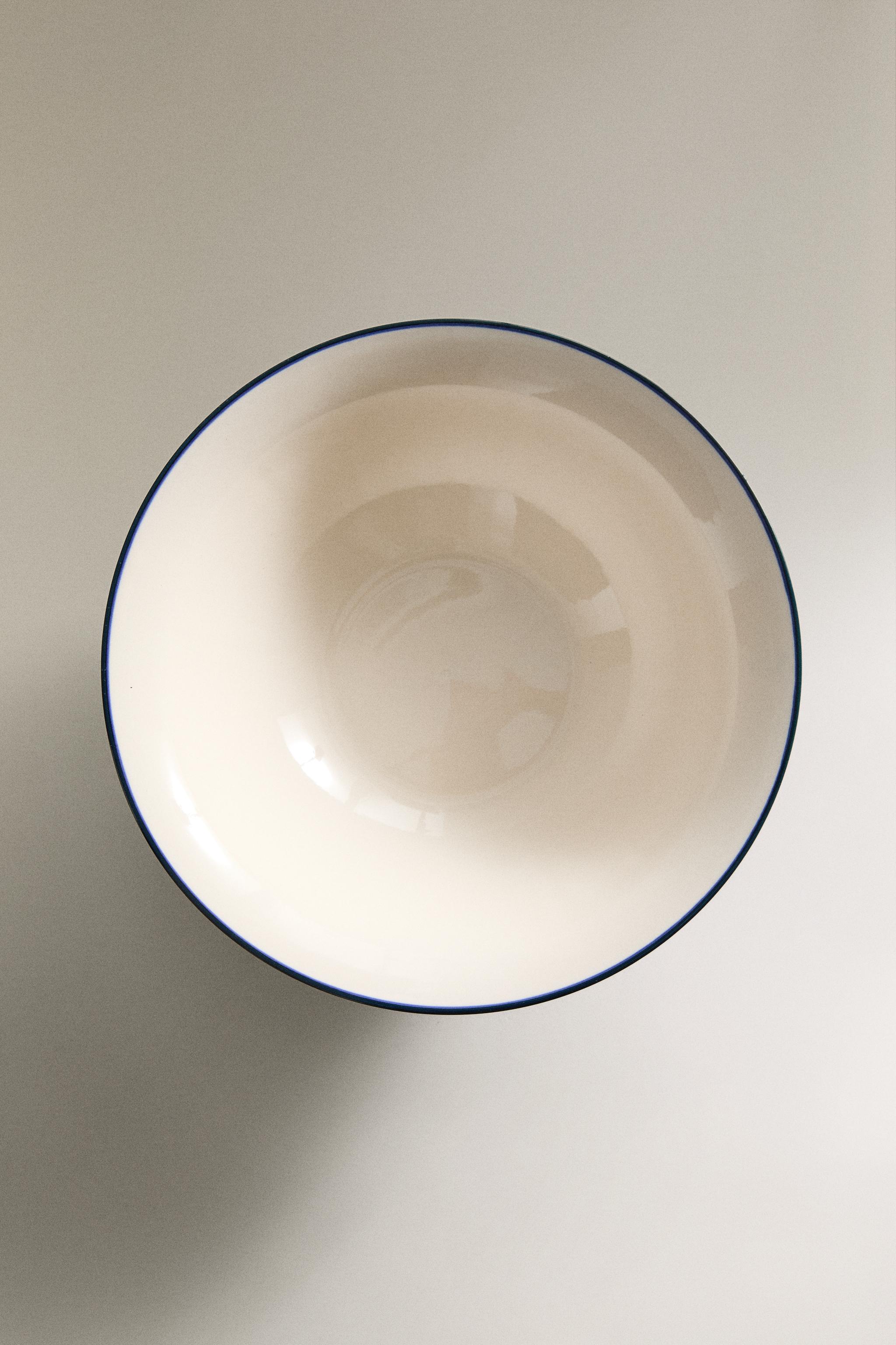 SALAD BOWL WITH CONTRAST RIM