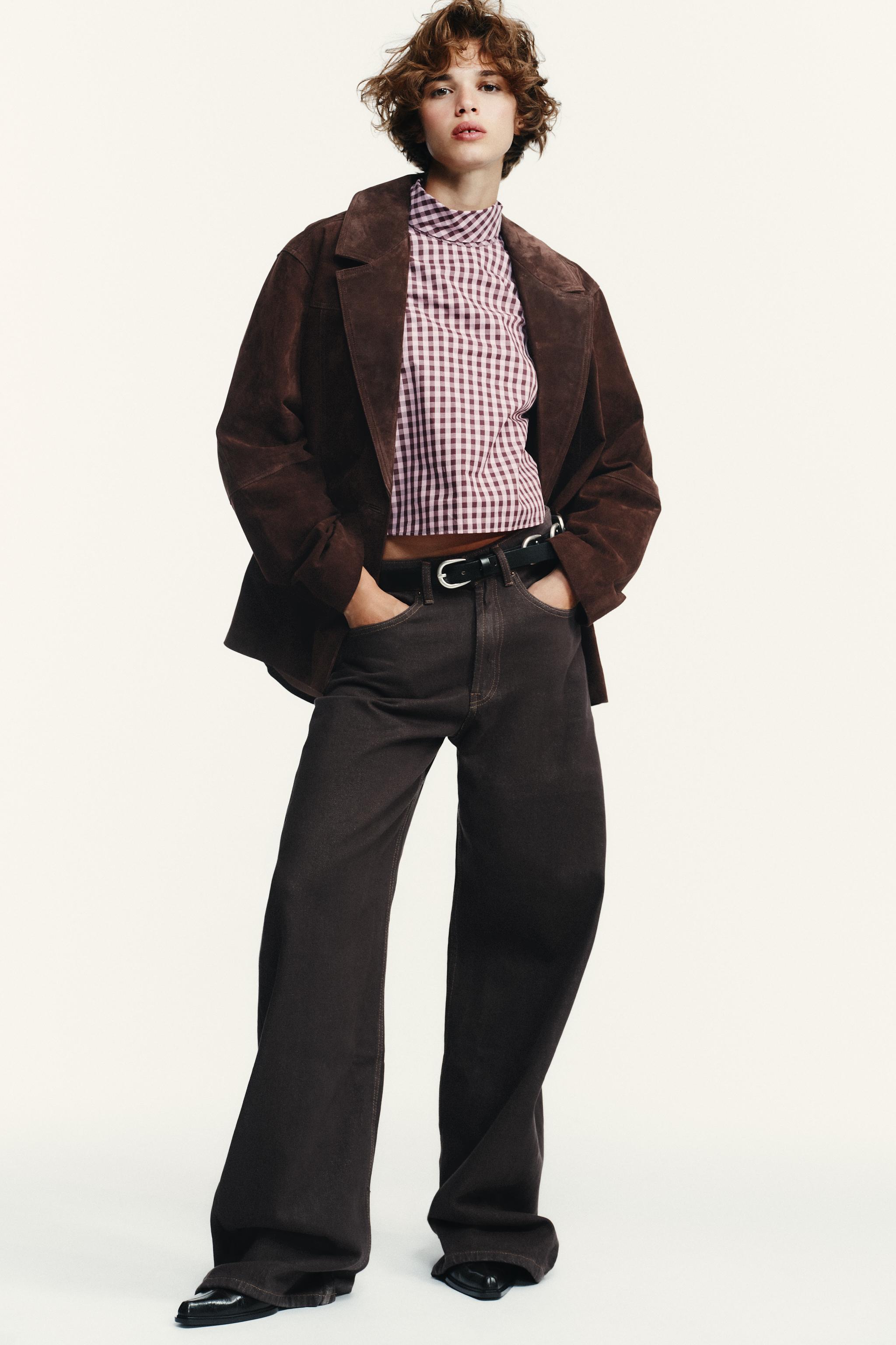 OVERSIZED SUEDE LEATHER BLAZER