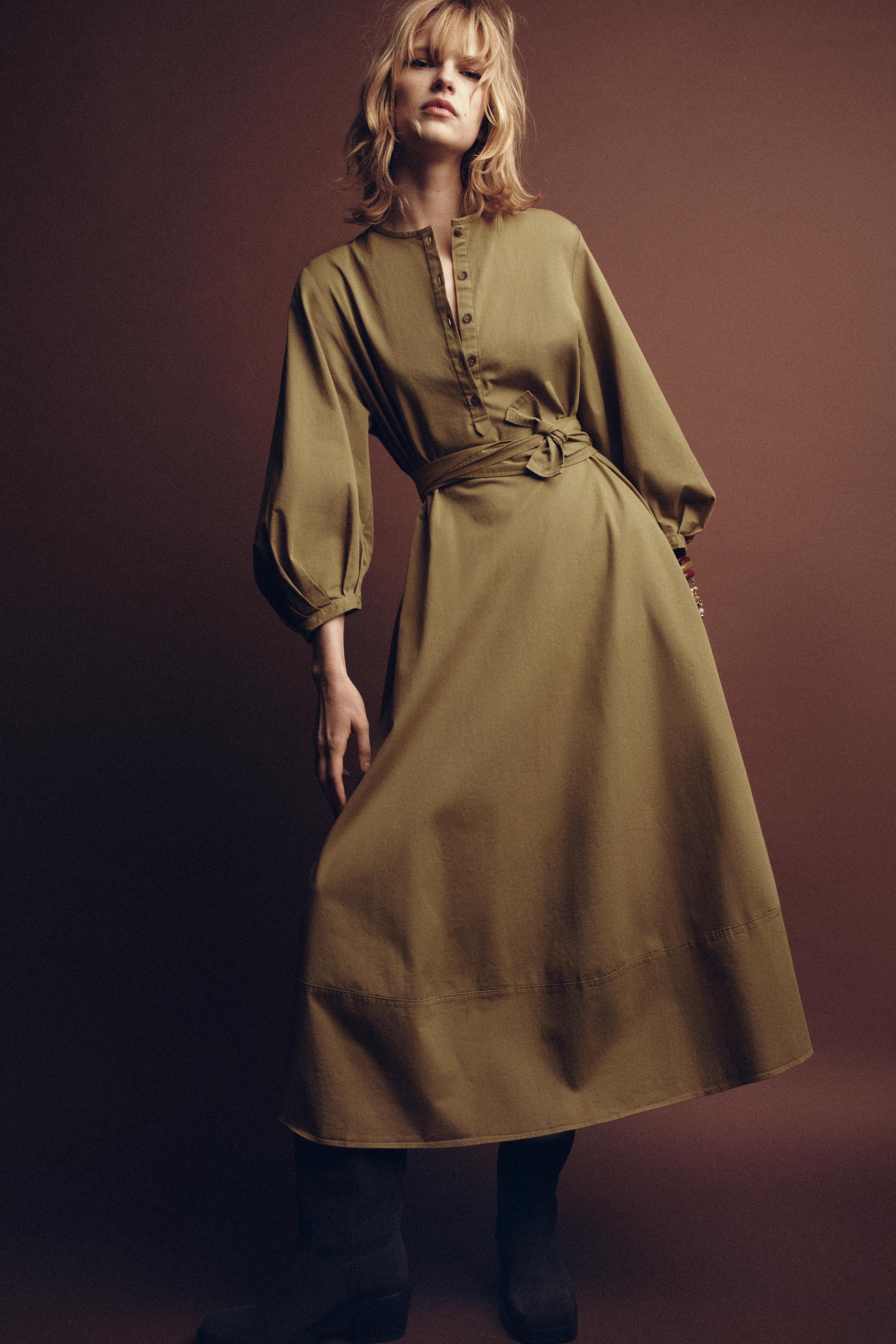 ZW COLLECTION BELTED SHIRT DRESS