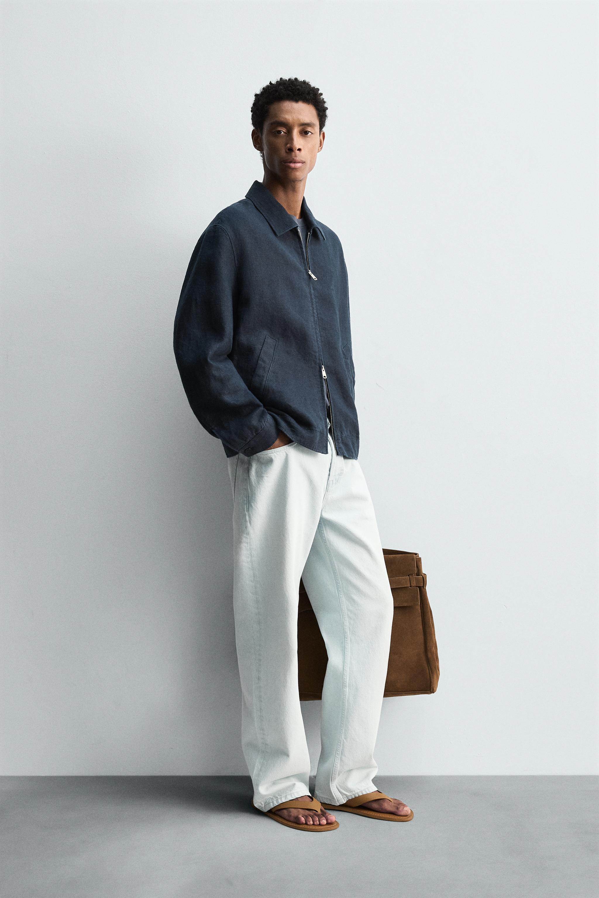 100% LINEN REGULAR FIT JACKET