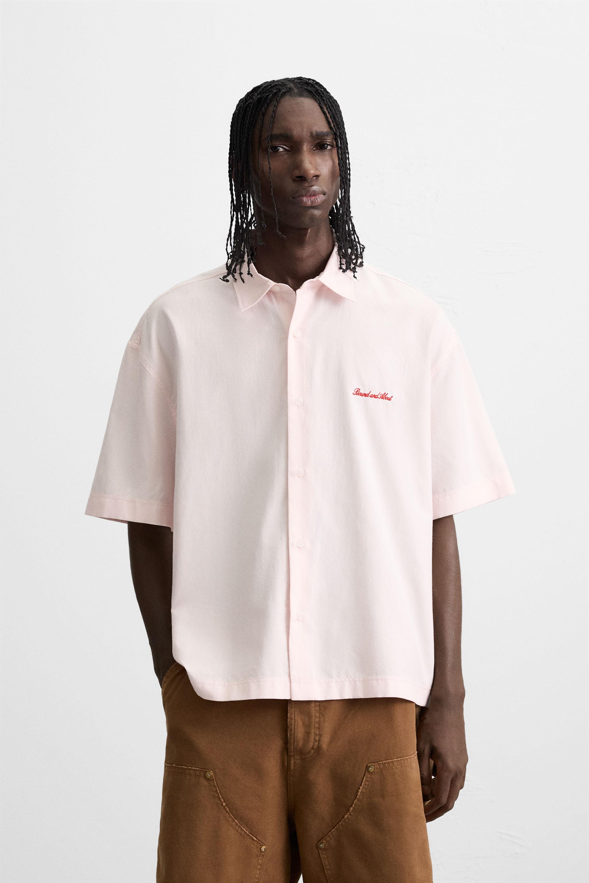 CONTRAST EMBROIDERY SHIRT