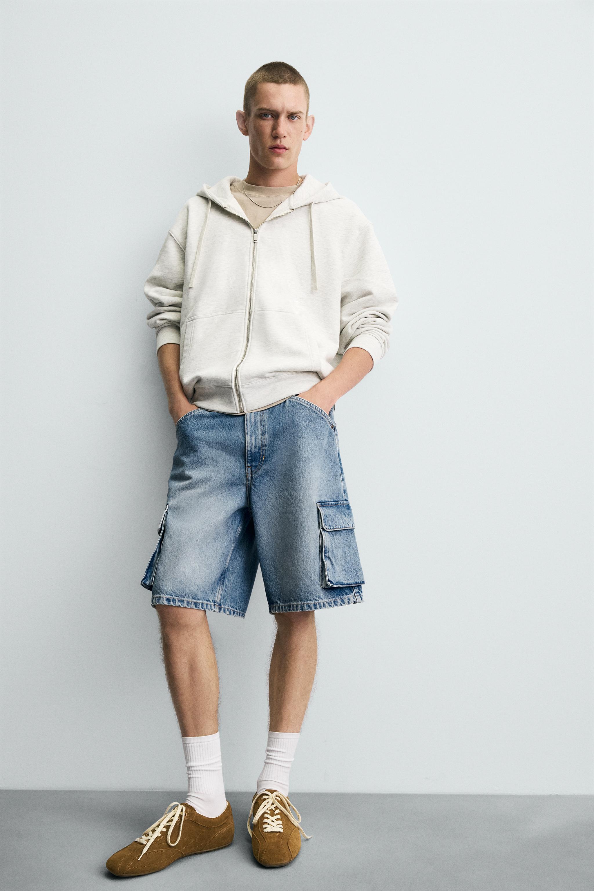 CARGO DENIM SHORTS