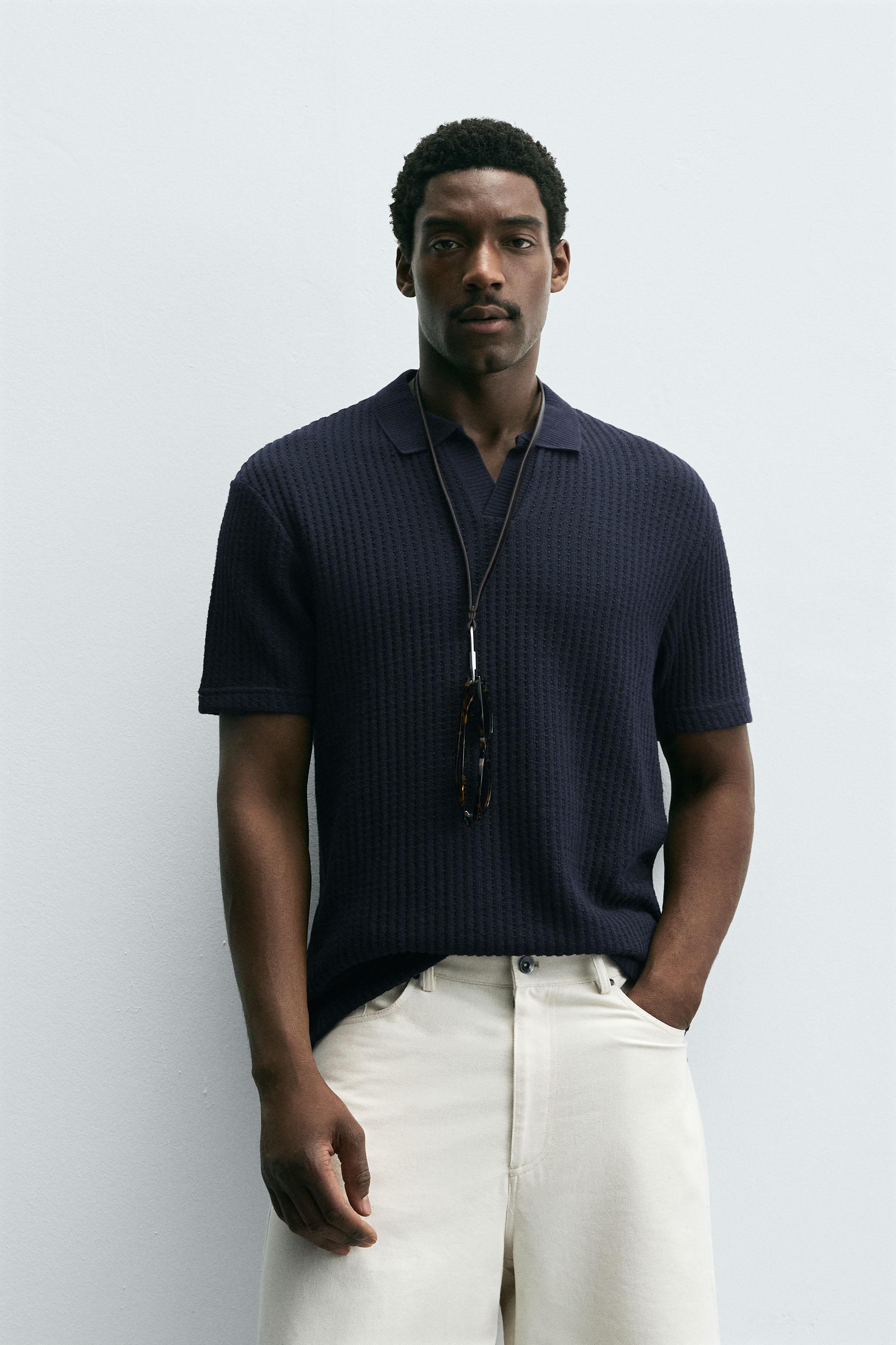 TEXTURED POLO SHIRT