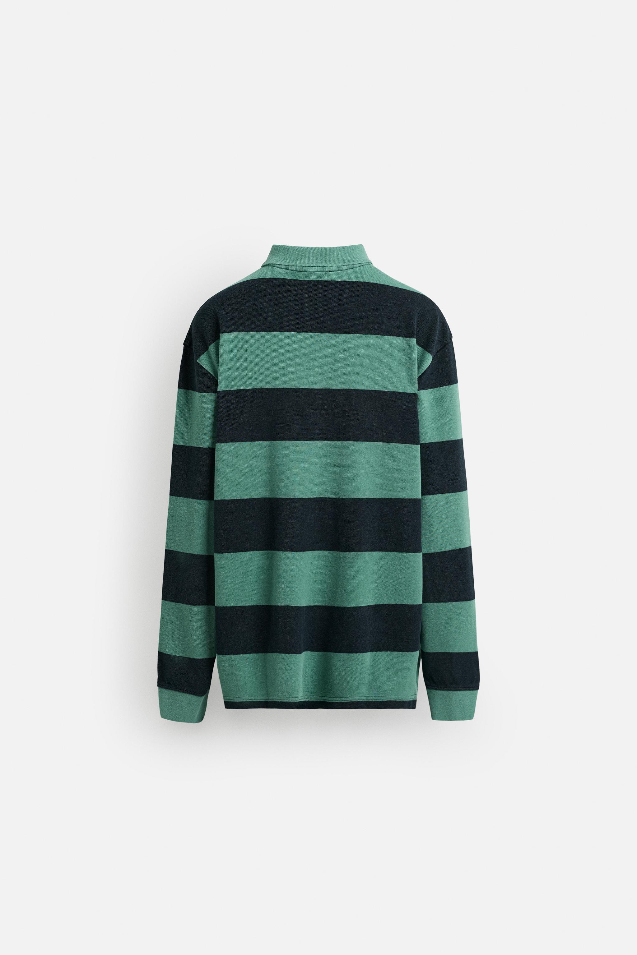 STRIPED WASHED POLO SHIRT