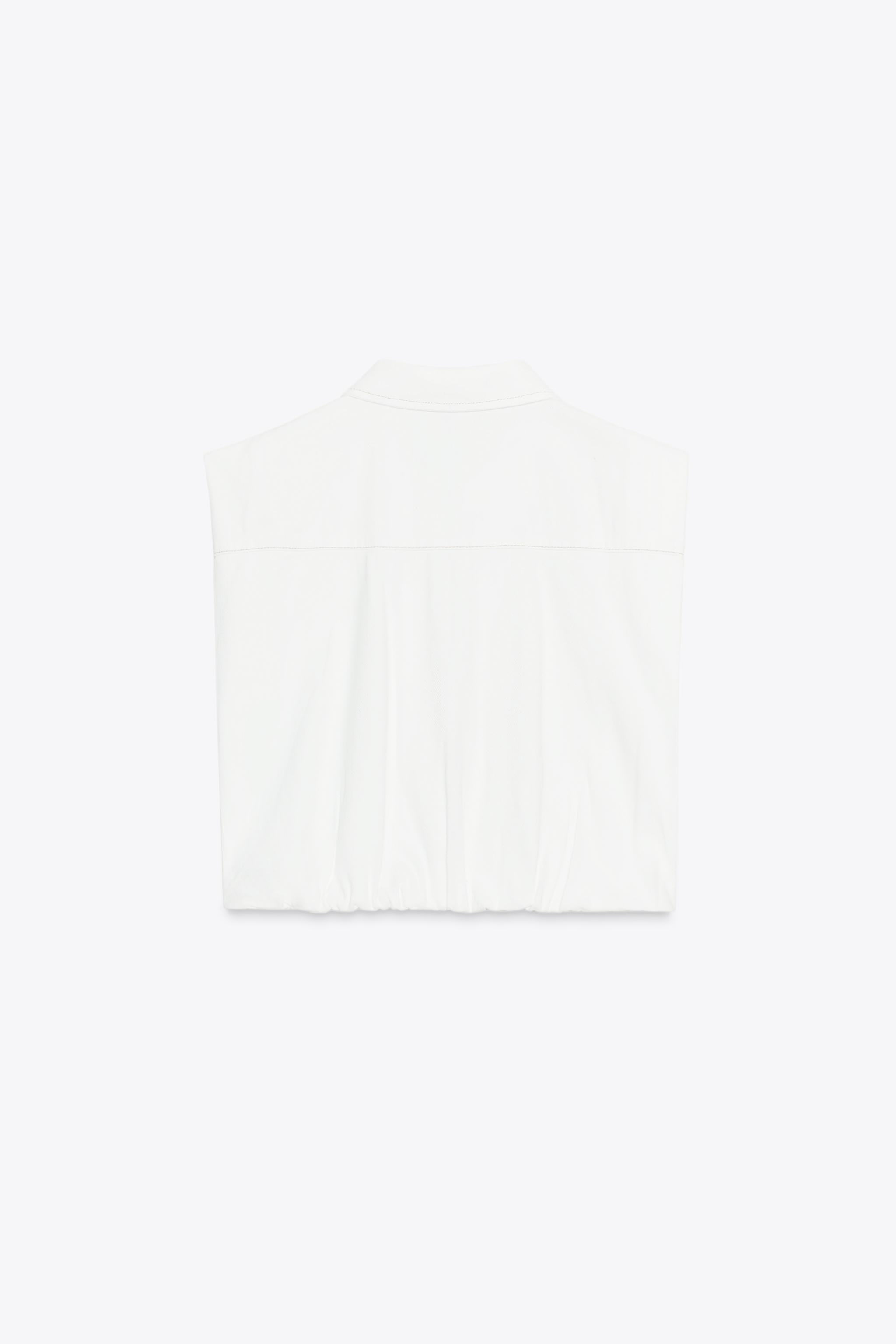 TOPSTITCHING ELASTIC HEM VEST