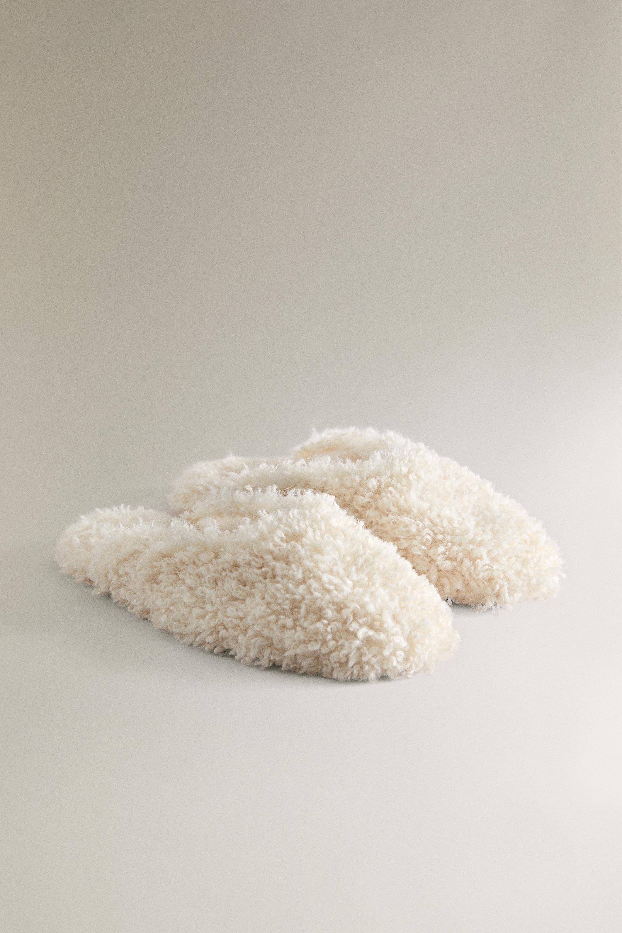 FAUX SHEARLING MULE SLIPPERS