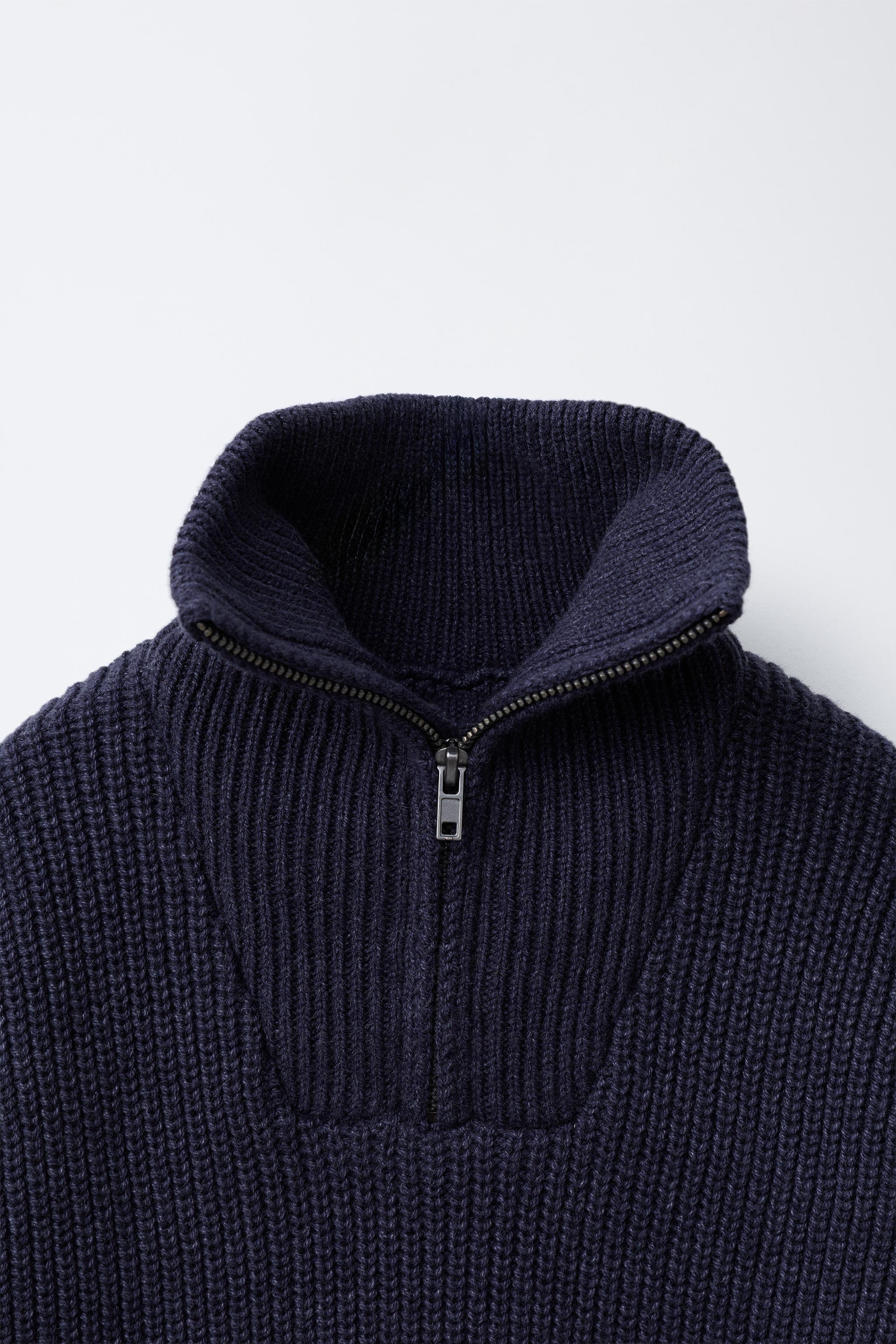 ZIPPER KNIT SWEATER