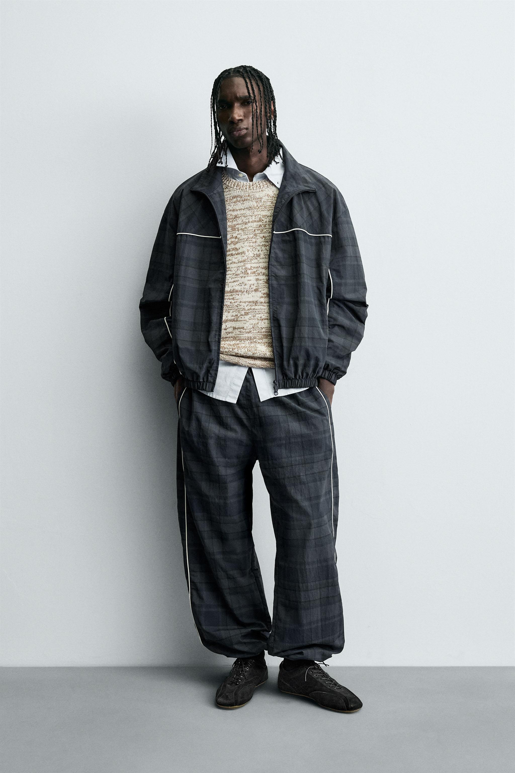 CONTRAST CHECK TECHNICAL JACKET