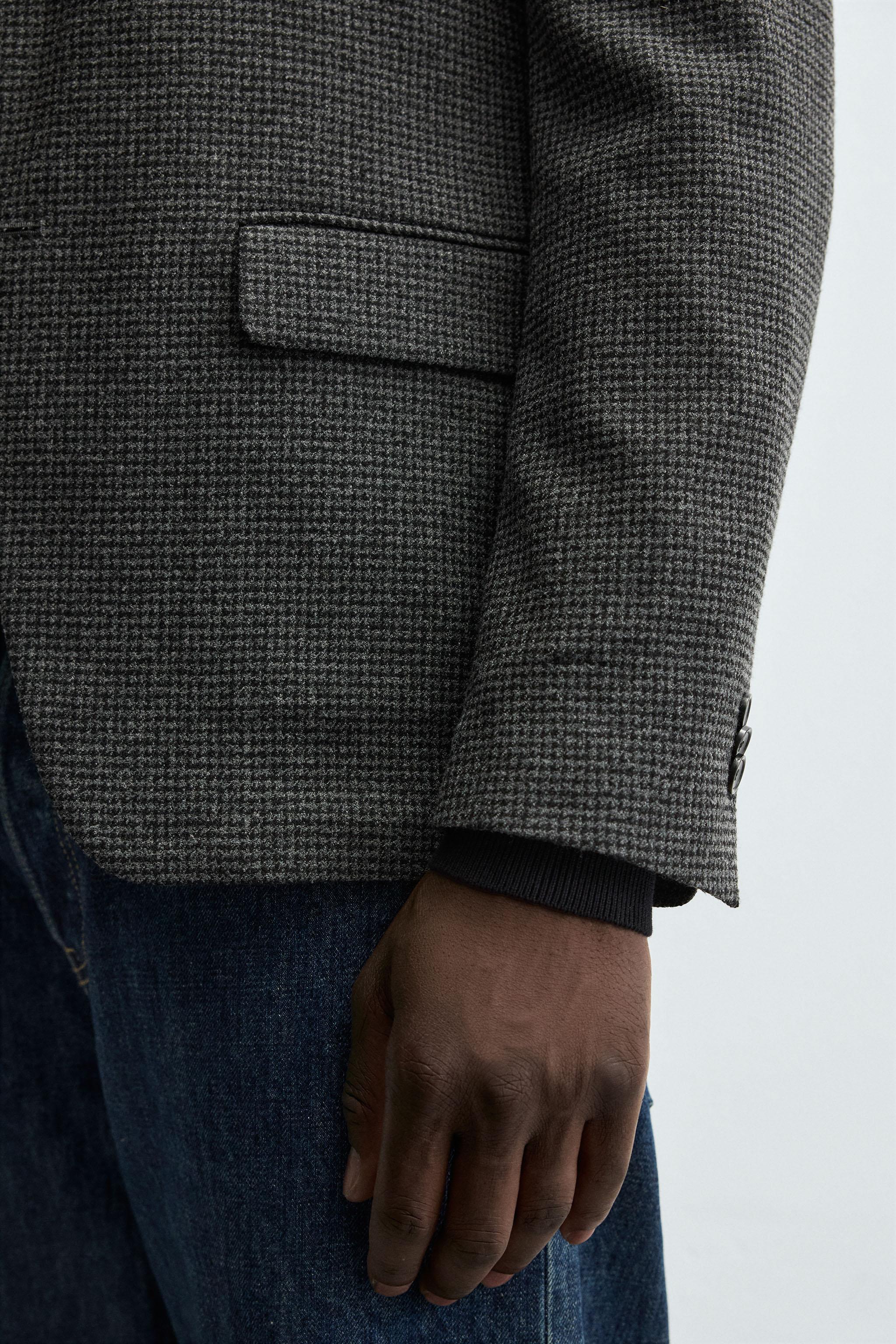 HOUNDSTOOTH TEXTURED BLAZER