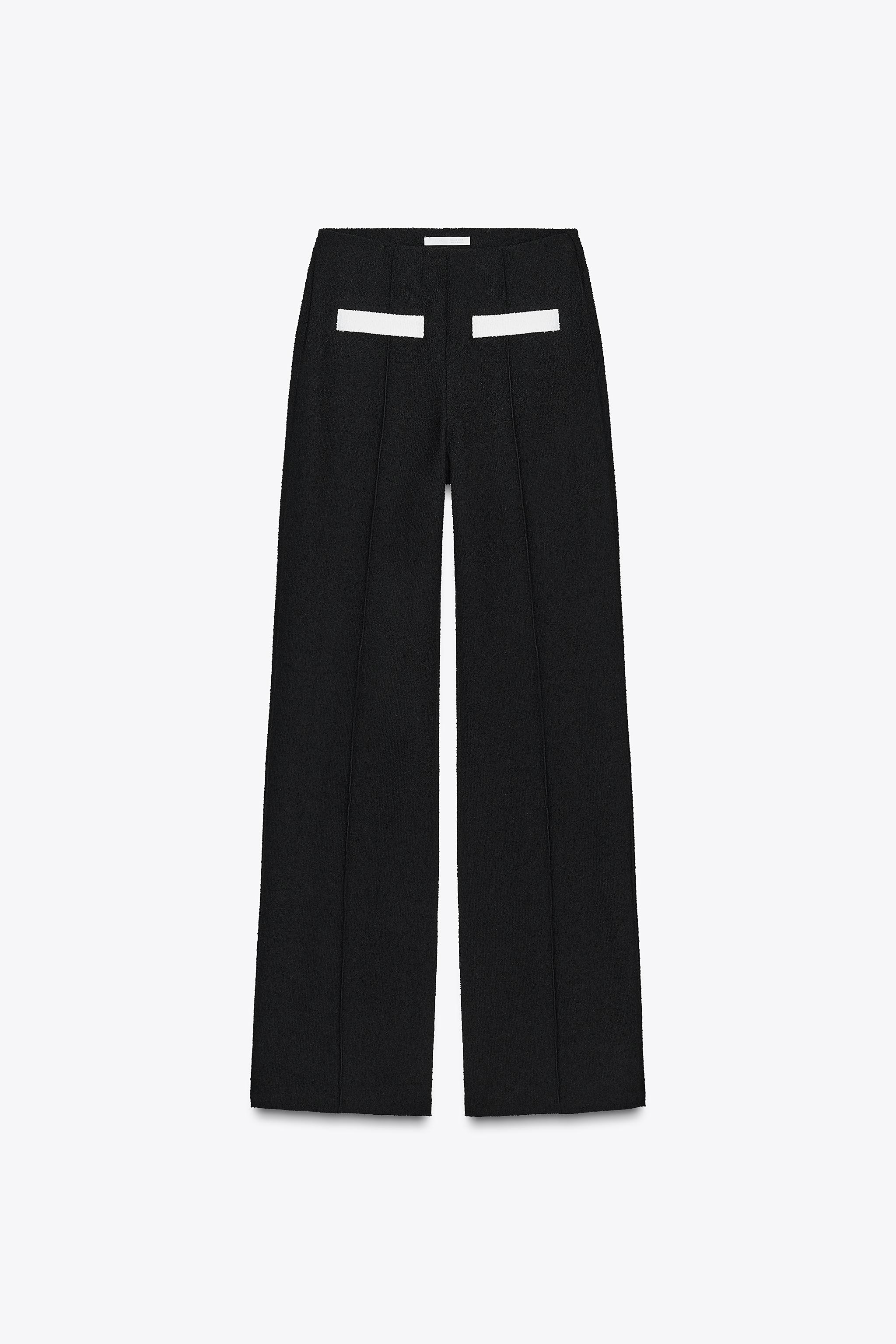 CONTRAST BOUCLÉ PANTS