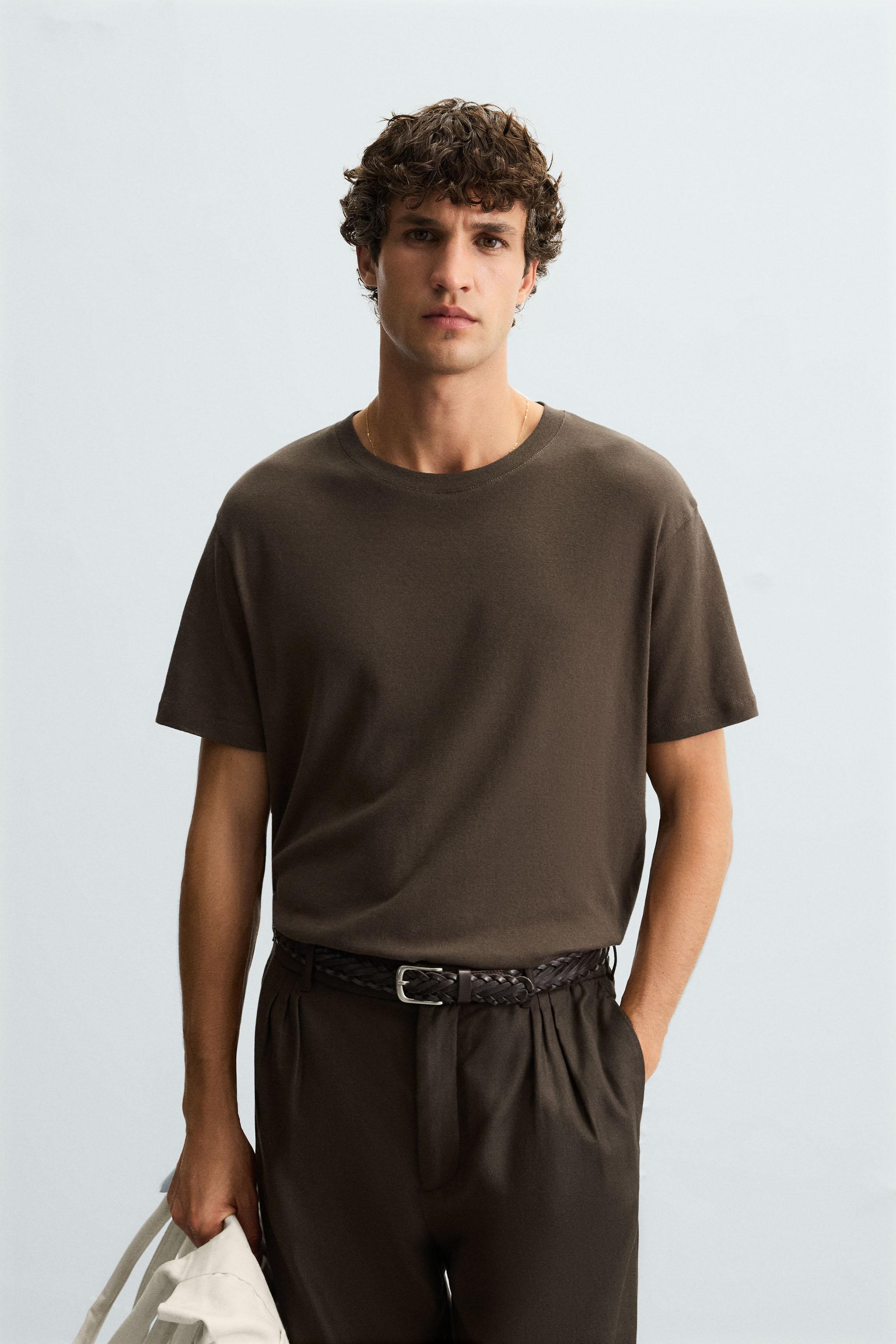 TEXTURED COTTON T-SHIRT