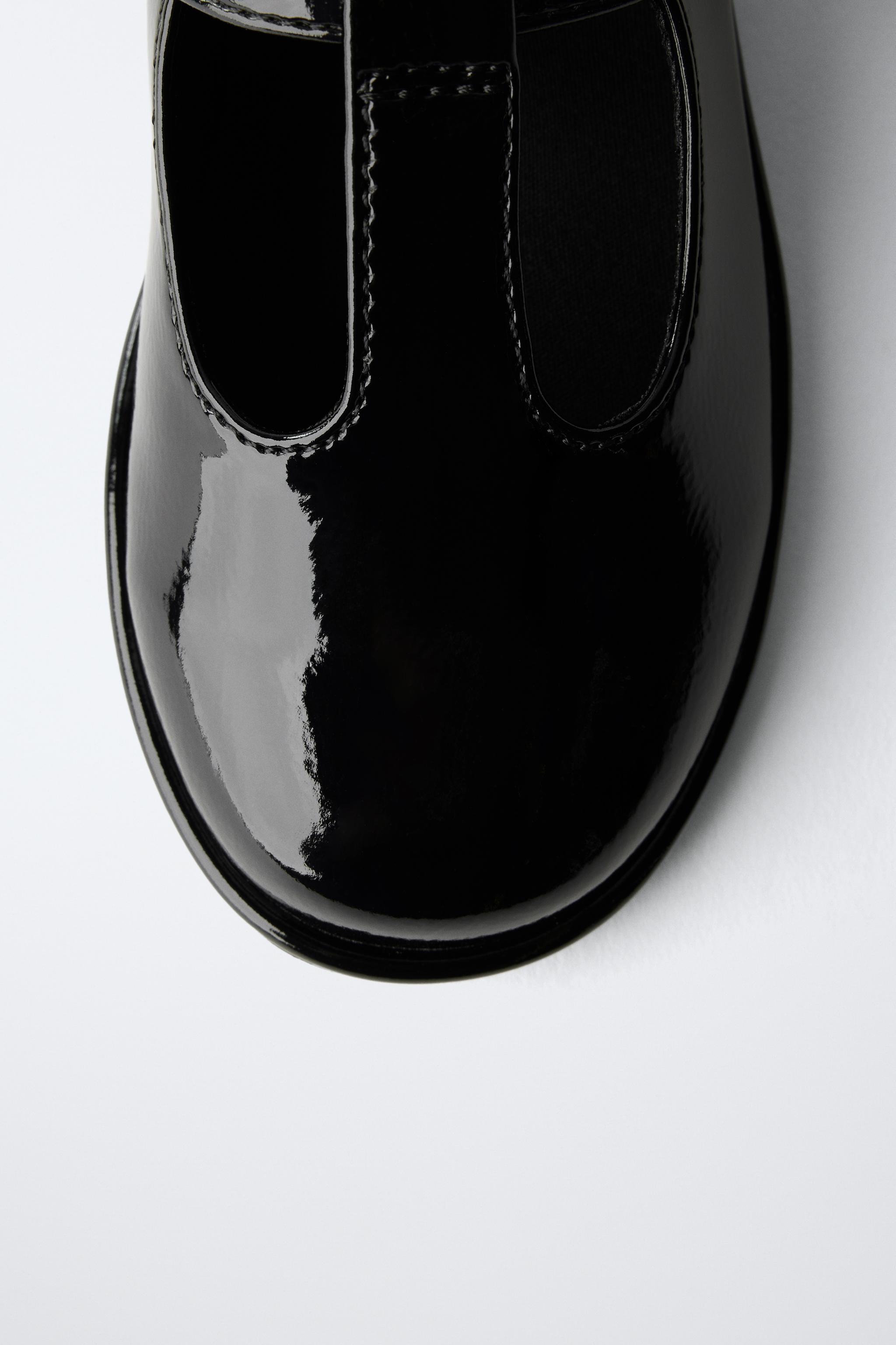 PATENT T-BAR SHOES