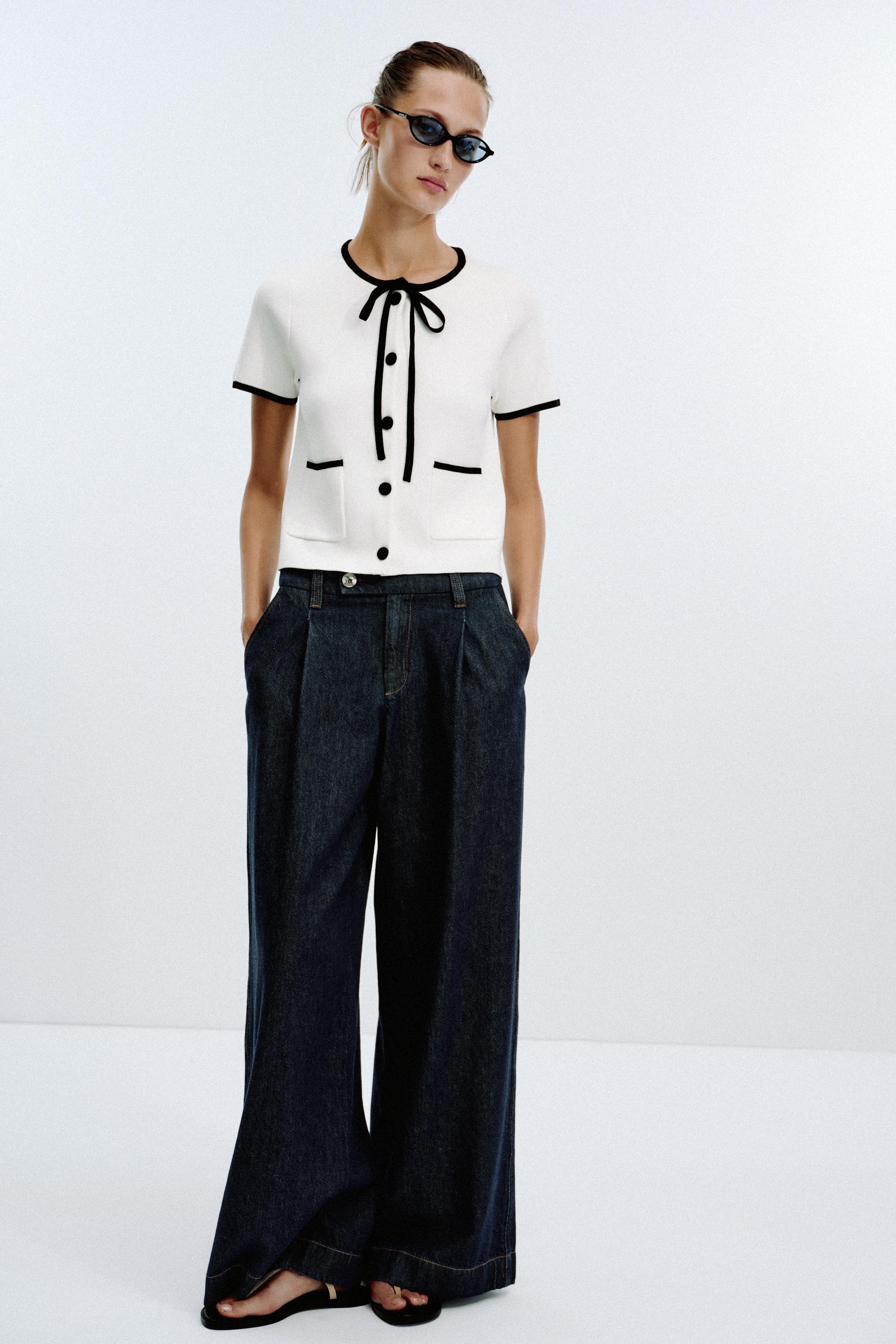 CONTRAST TRIM CARDIGAN