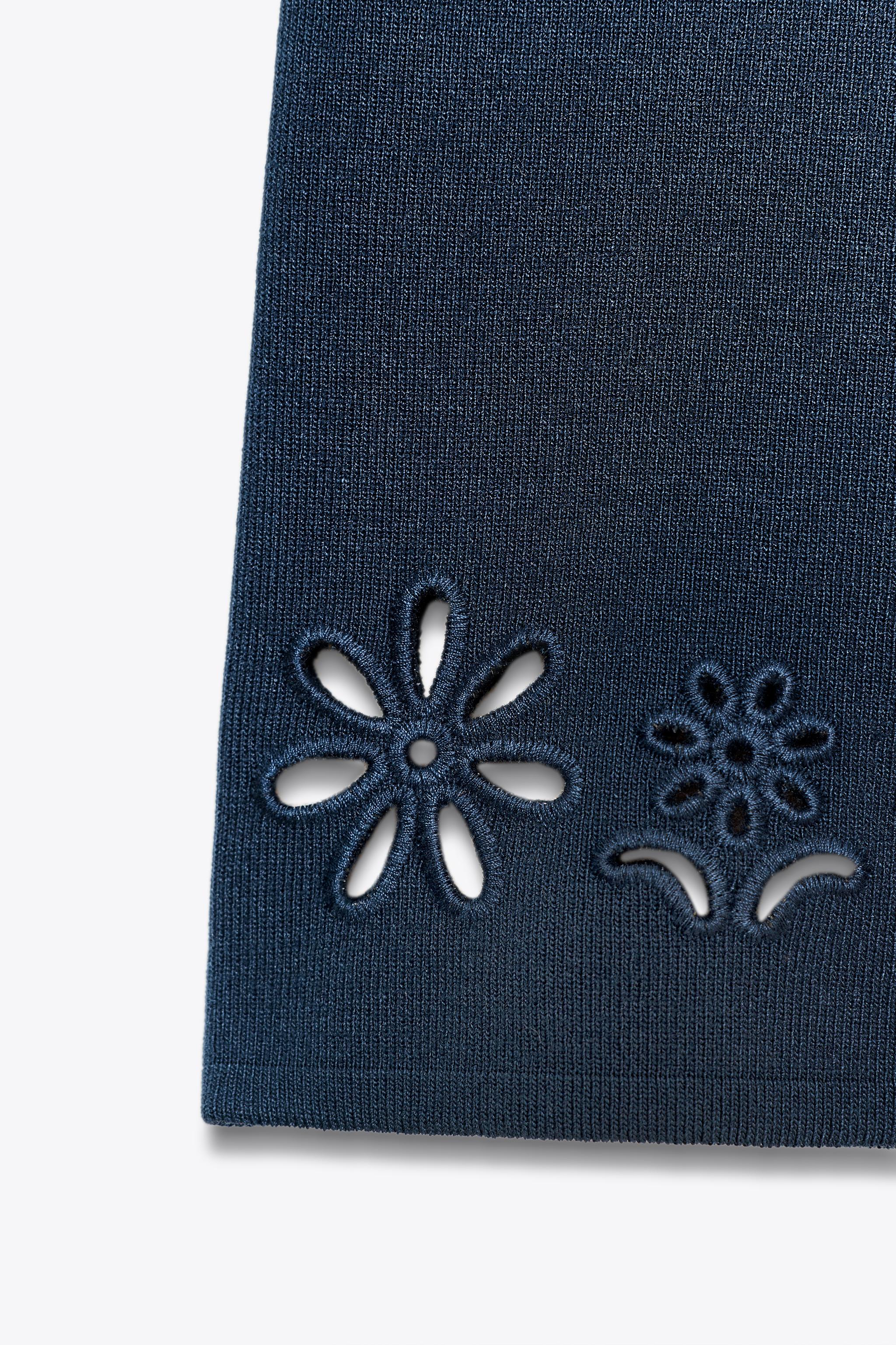 KNIT PANTS WITH OPENWORK EMBROIDERY