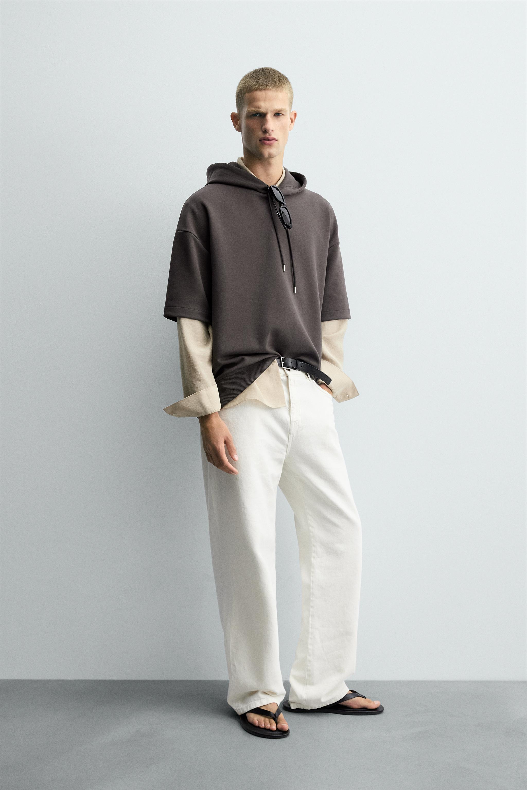 INTERLOCK HOODED SWEATSHIRT WITH LABEL