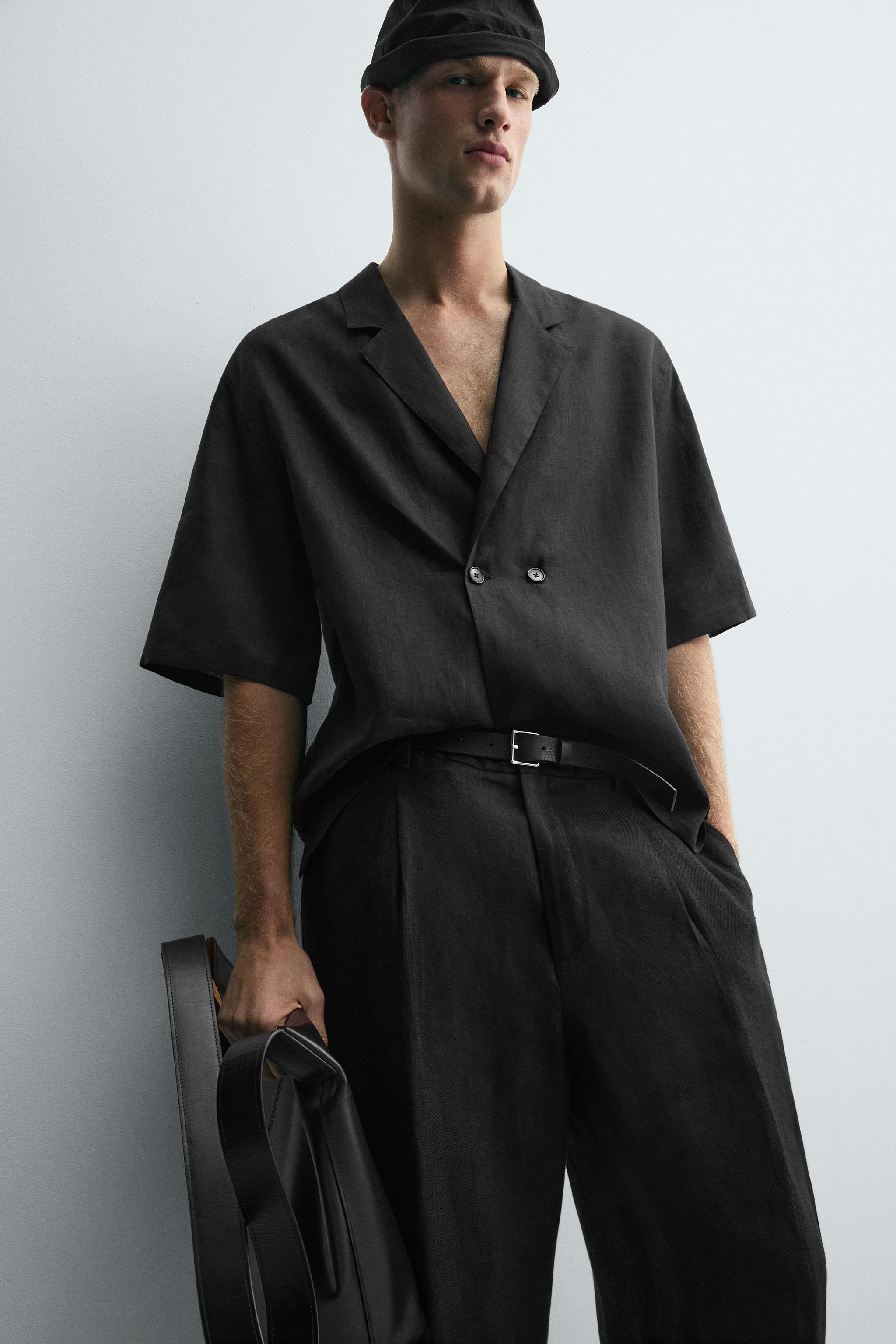 100% LINEN KIMONO SHIRT