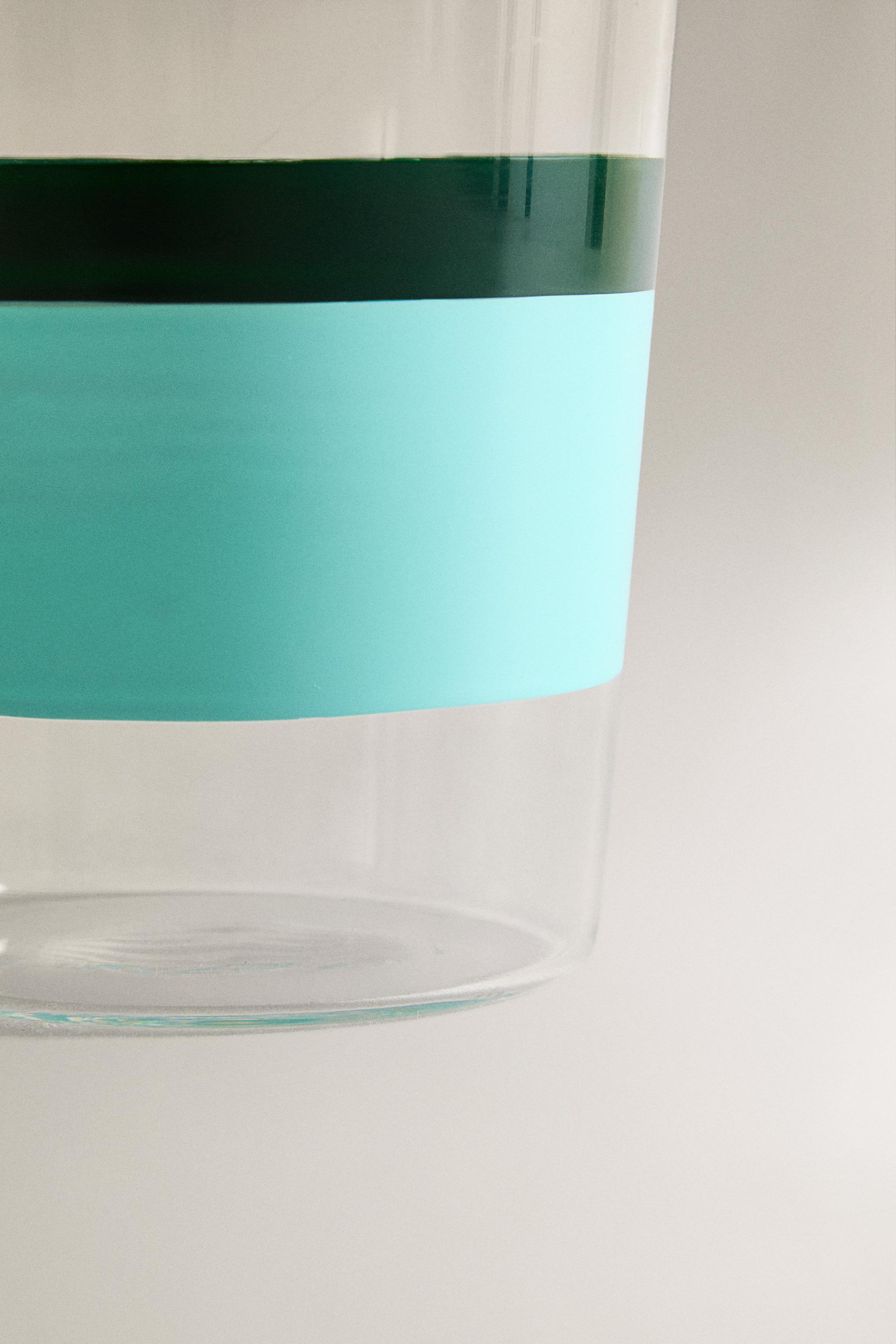 BOROSILICATE GLASS TUMBLER WITH STRIPES X COLLAGERIE