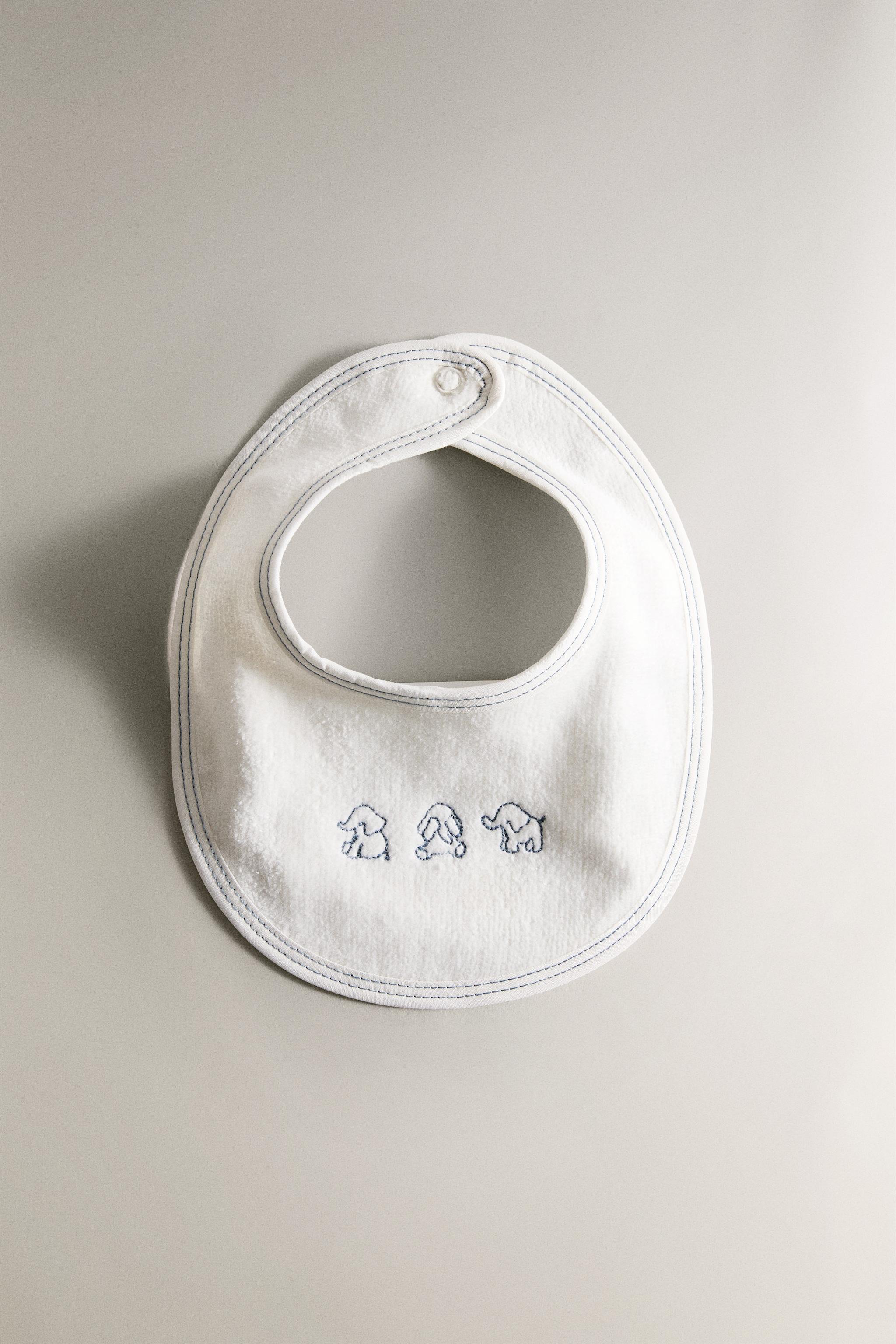 CHILDREN'S VELOUR ELEPHANT BABY BIB