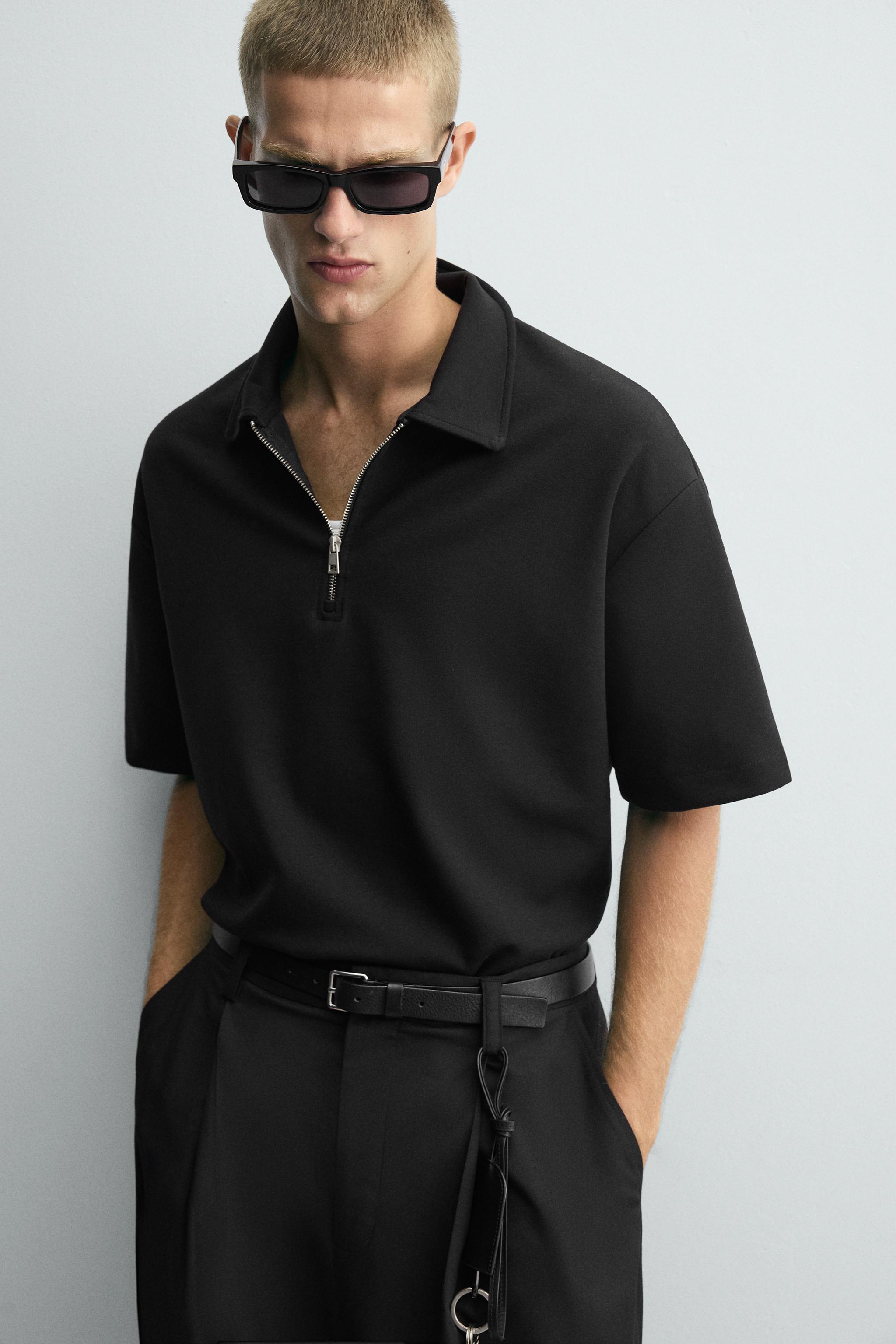 INTERLOCK ZIP POLO SHIRT