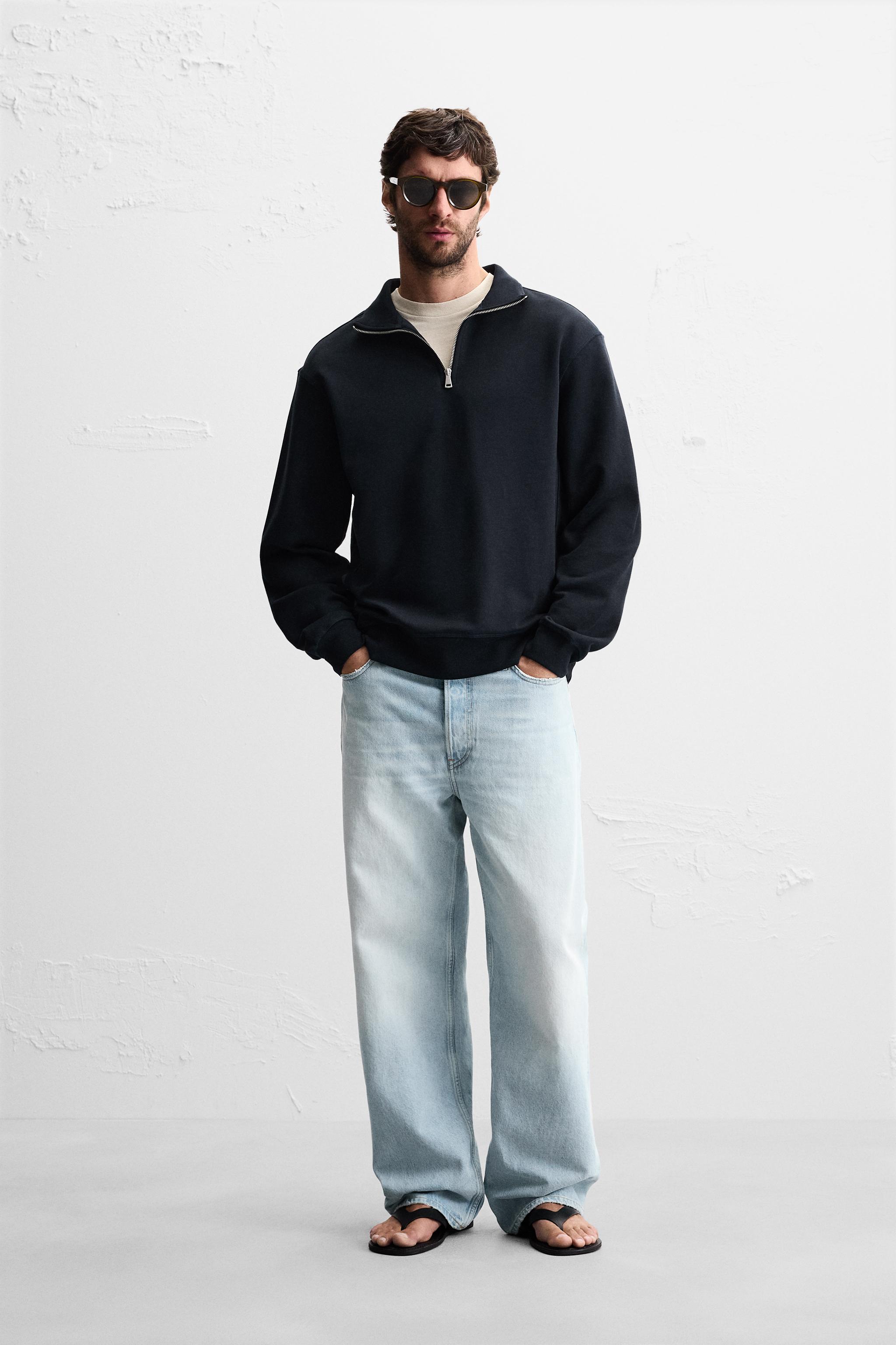 BASIC QUARTER-ZIP SWEATSHIRT