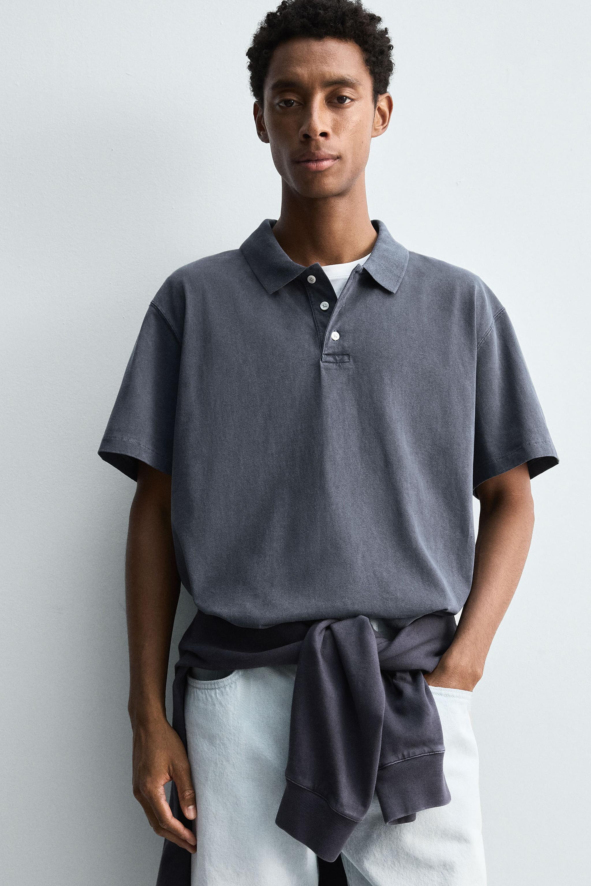 WASHED RELAXED FIT POLO SHIRT