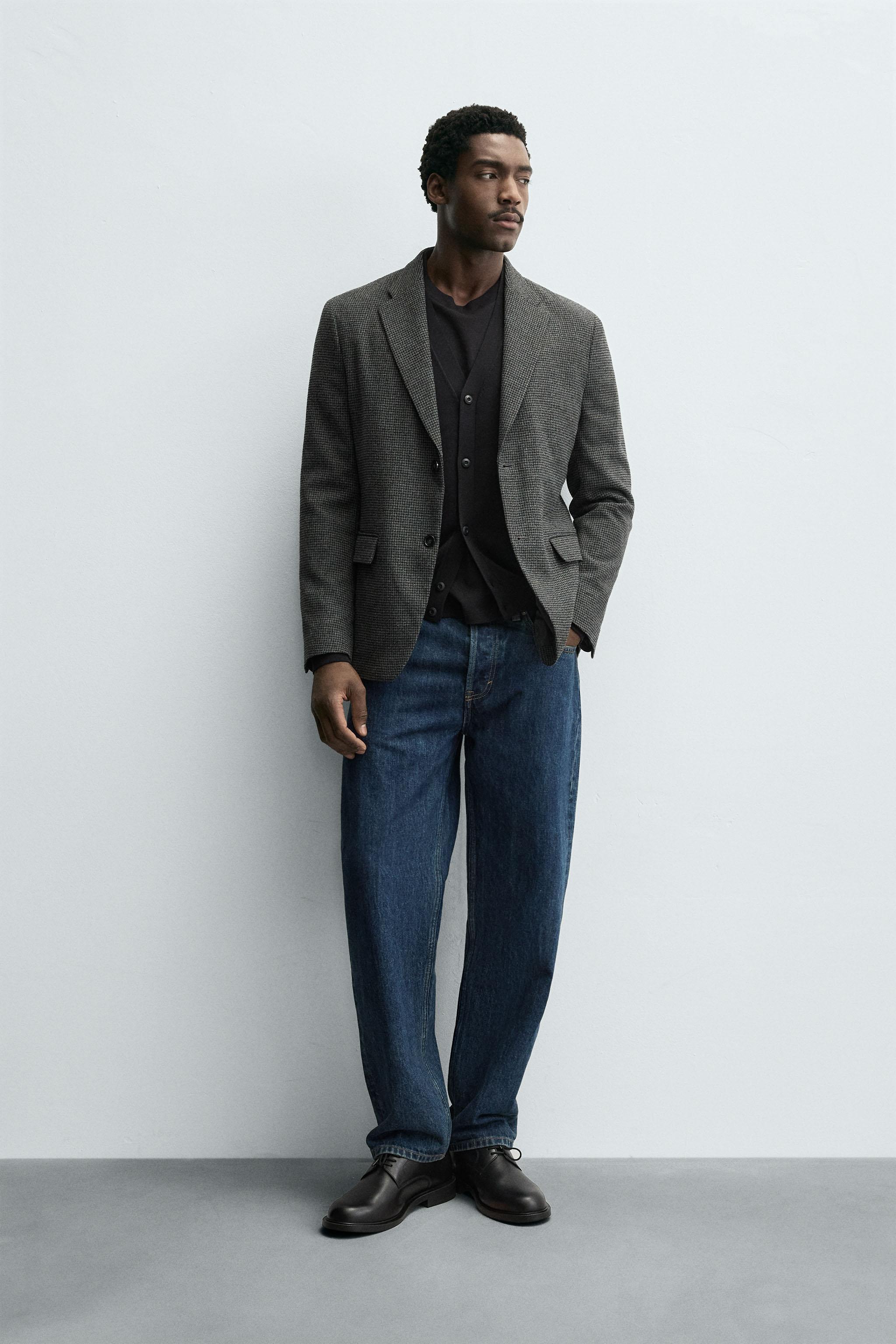 HOUNDSTOOTH TEXTURED BLAZER