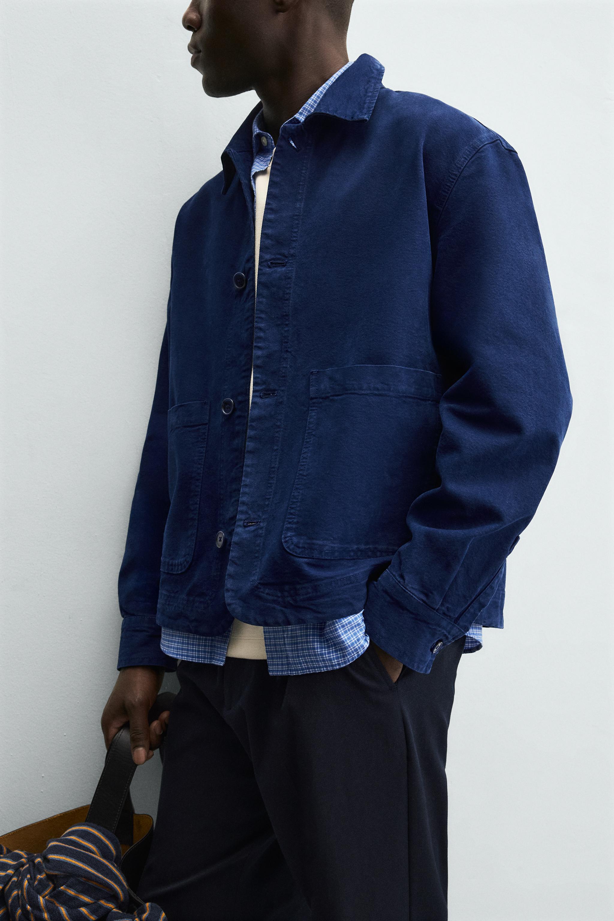 TEXTURED POCKET OVERSHIRT