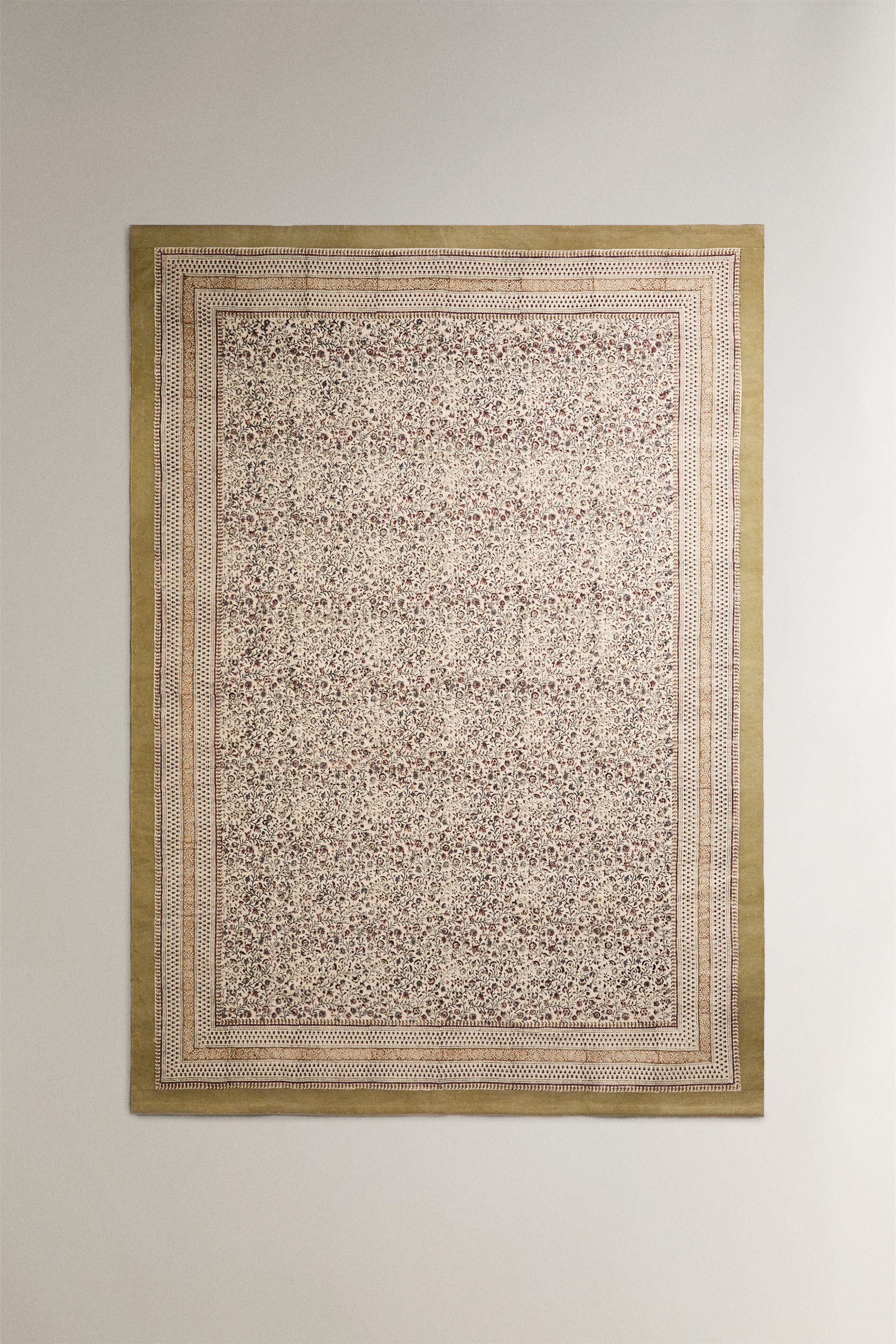 BLOCK PRINT COTTON AREA RUG